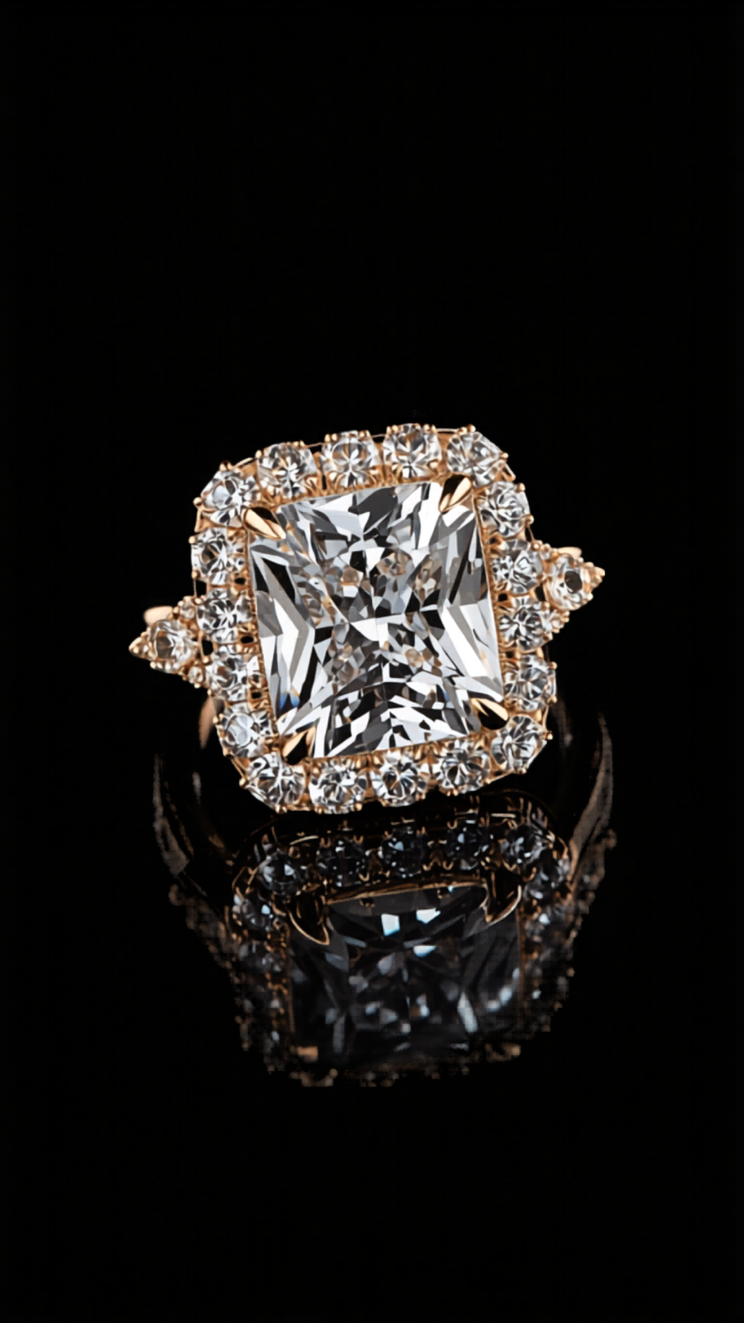 Lacrima d'Oro — lab-grown diamond ring