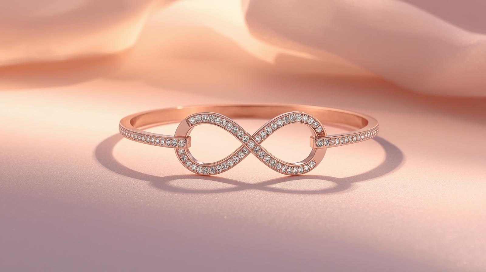 Rose Gold Infinity Bracelet · Round