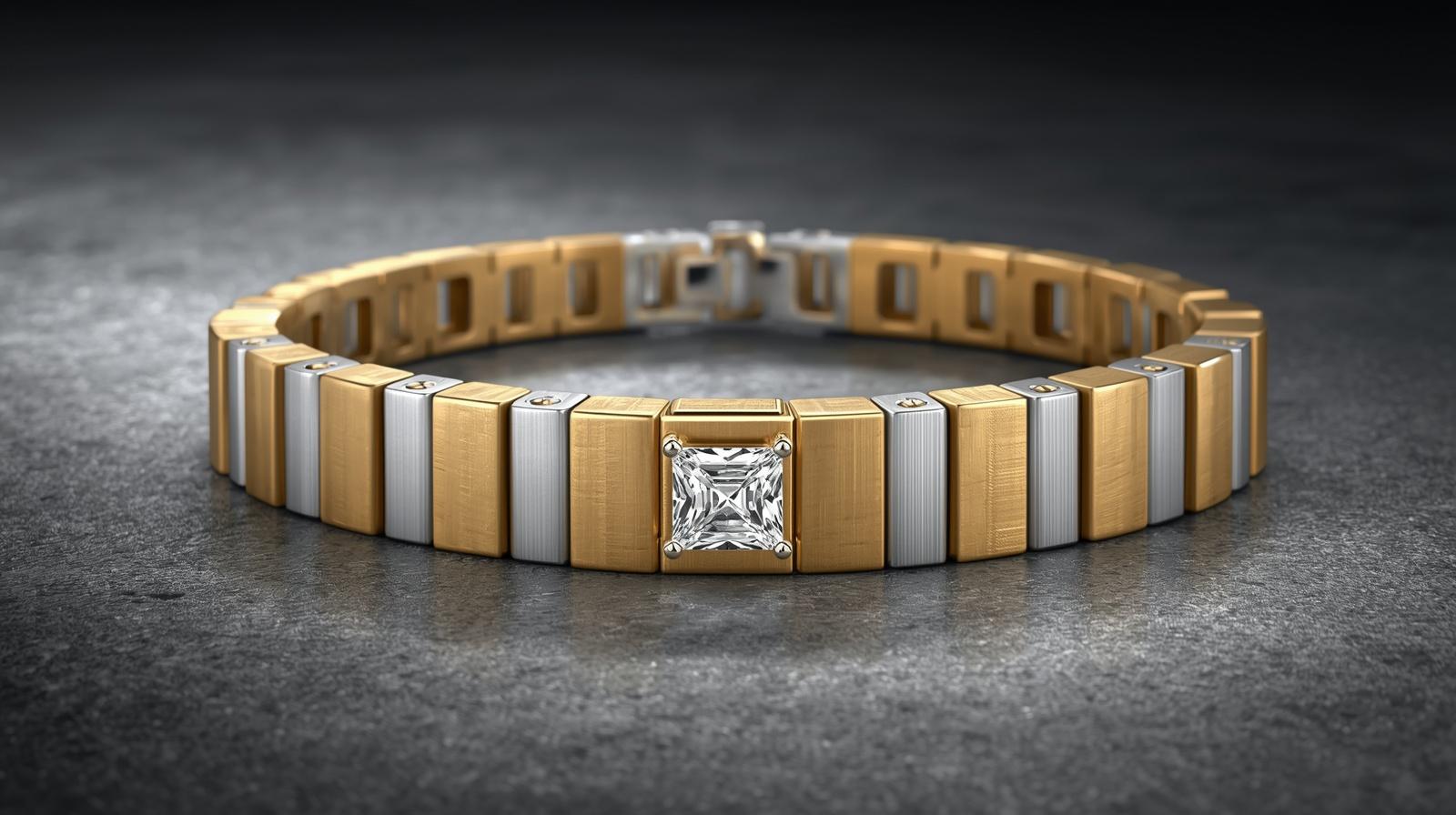 White Gold Flexible Bracelet · Round Brilliant