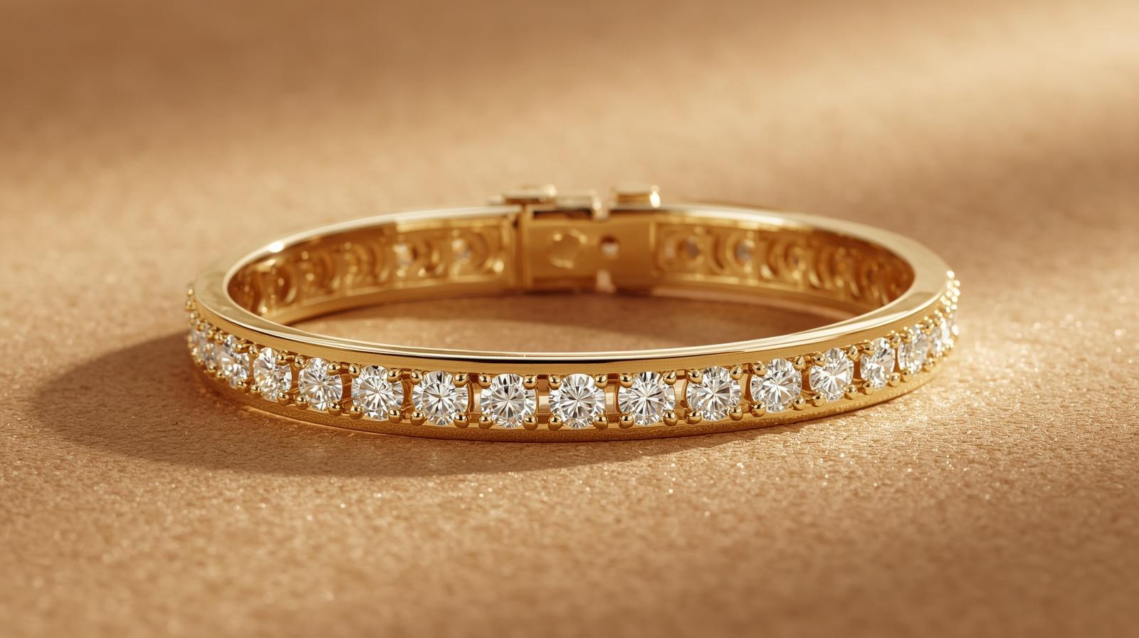 Yellow Gold Bracelet · Round Brilliant