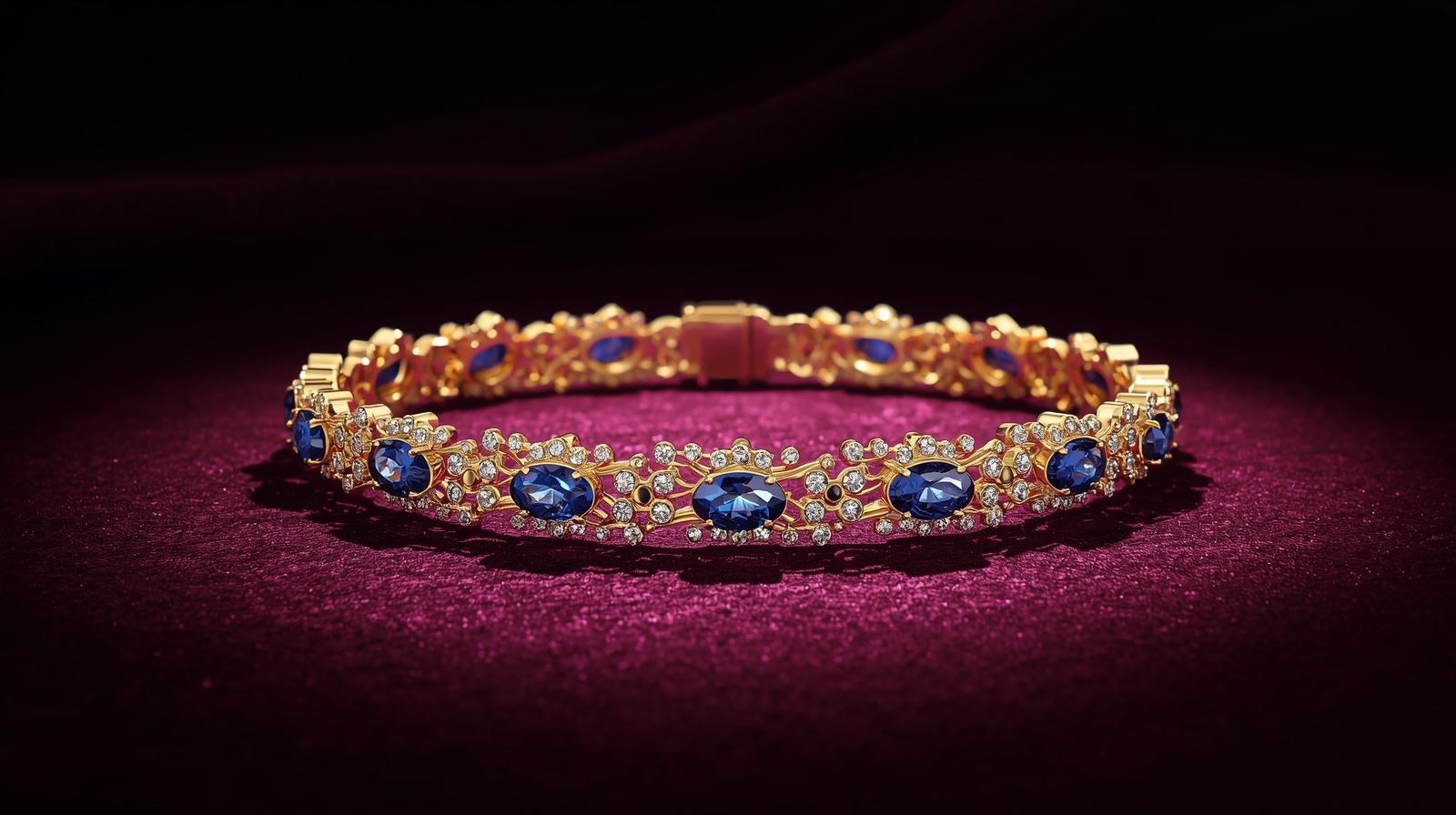 Yellow Gold Flexible Bracelet · Princess