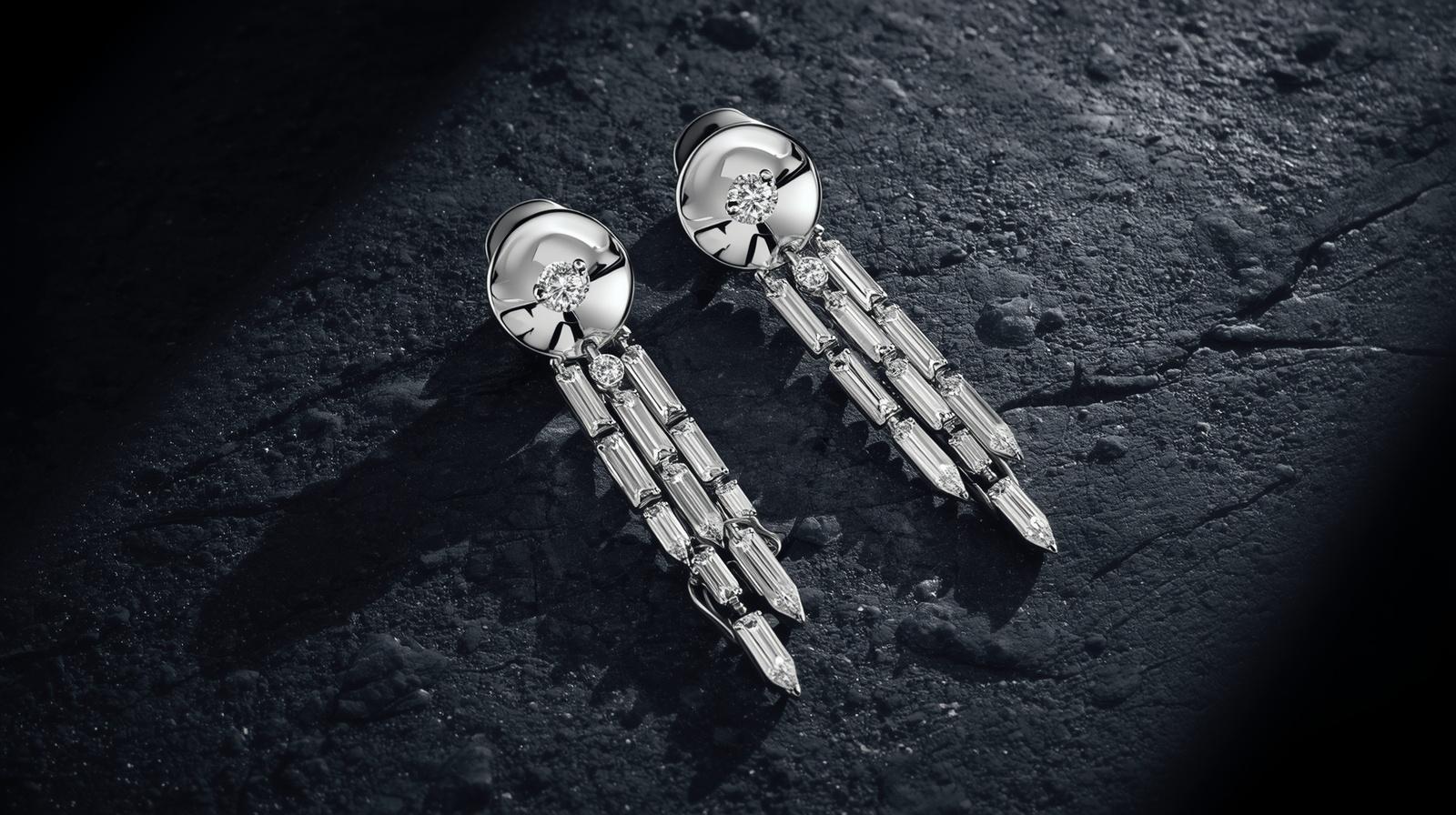 White Gold Cluster Earring