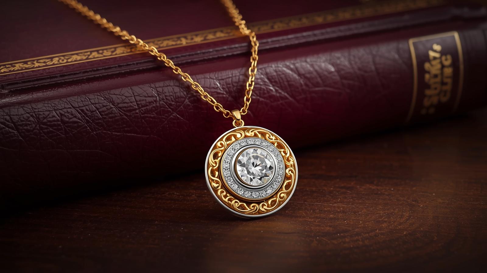 14K White Gold Pendant Necklace
