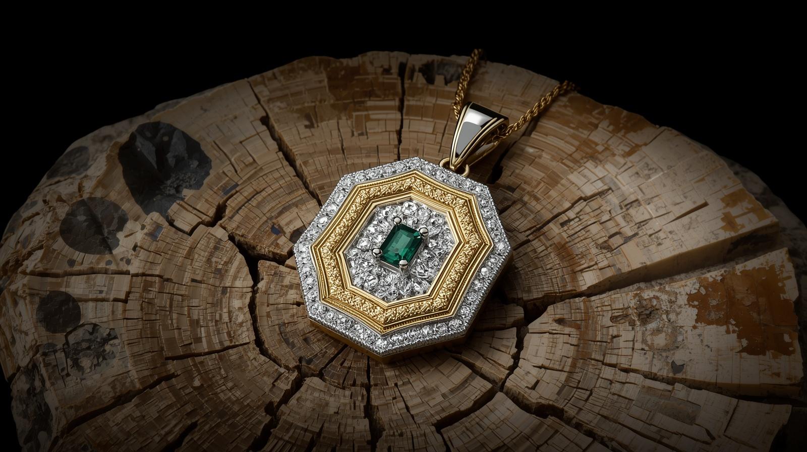 14K White Gold Pendant Necklace