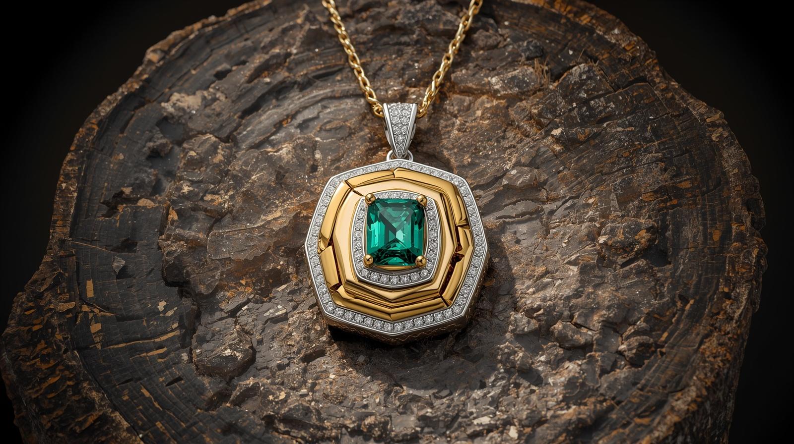 14K White Gold Pendant Necklace