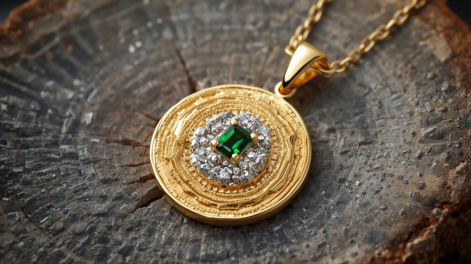 14K White Gold Pendant Necklace