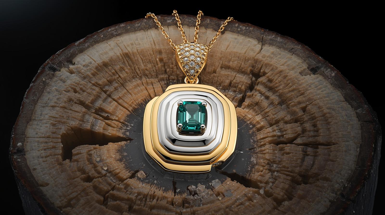 14K White Gold Pendant Necklace