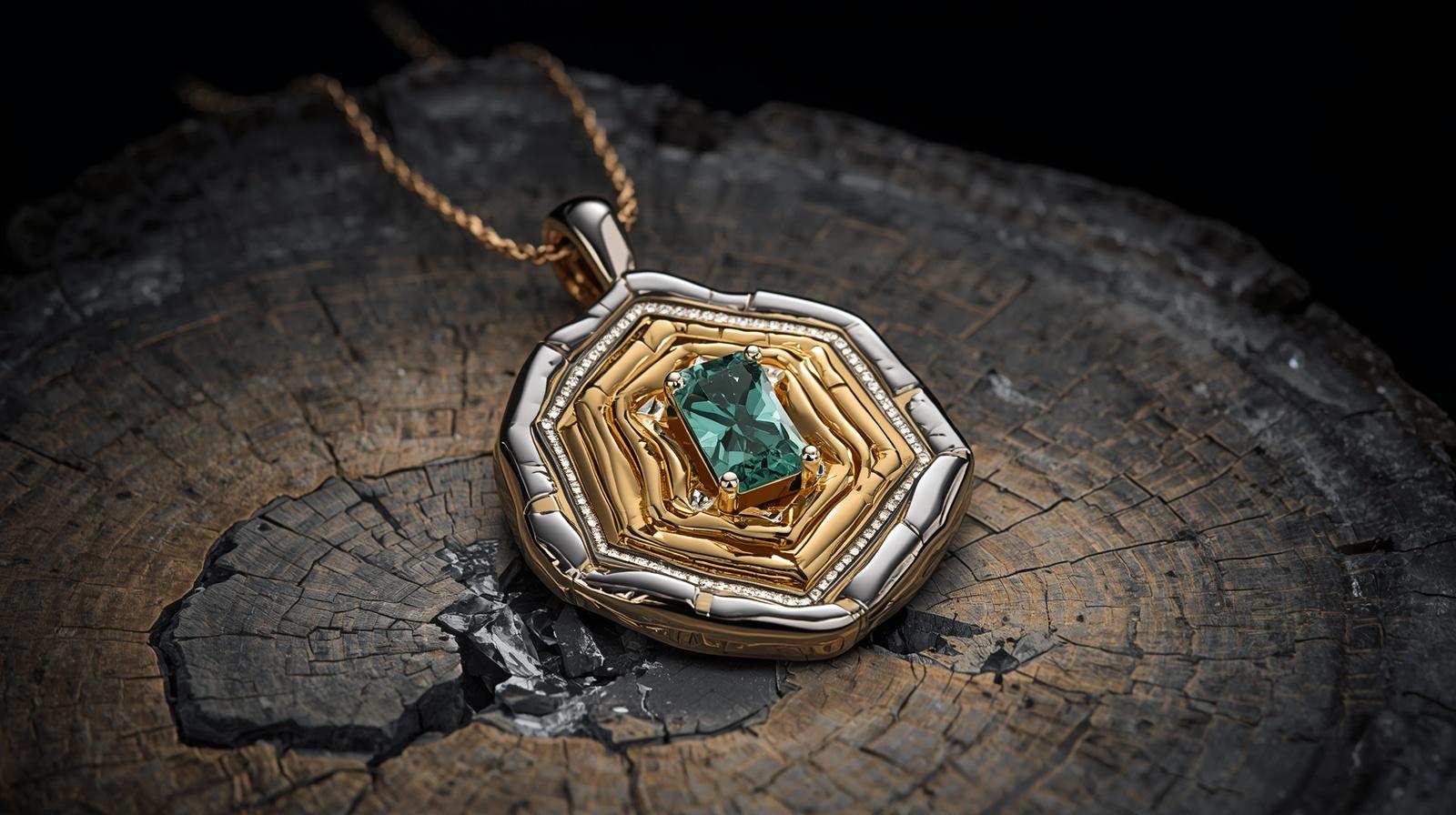 14K White Gold Pendant Necklace