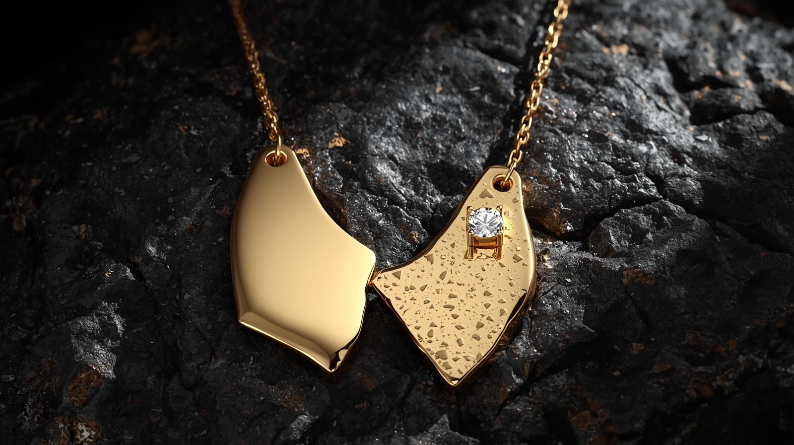 Tectonic Diamond Necklace