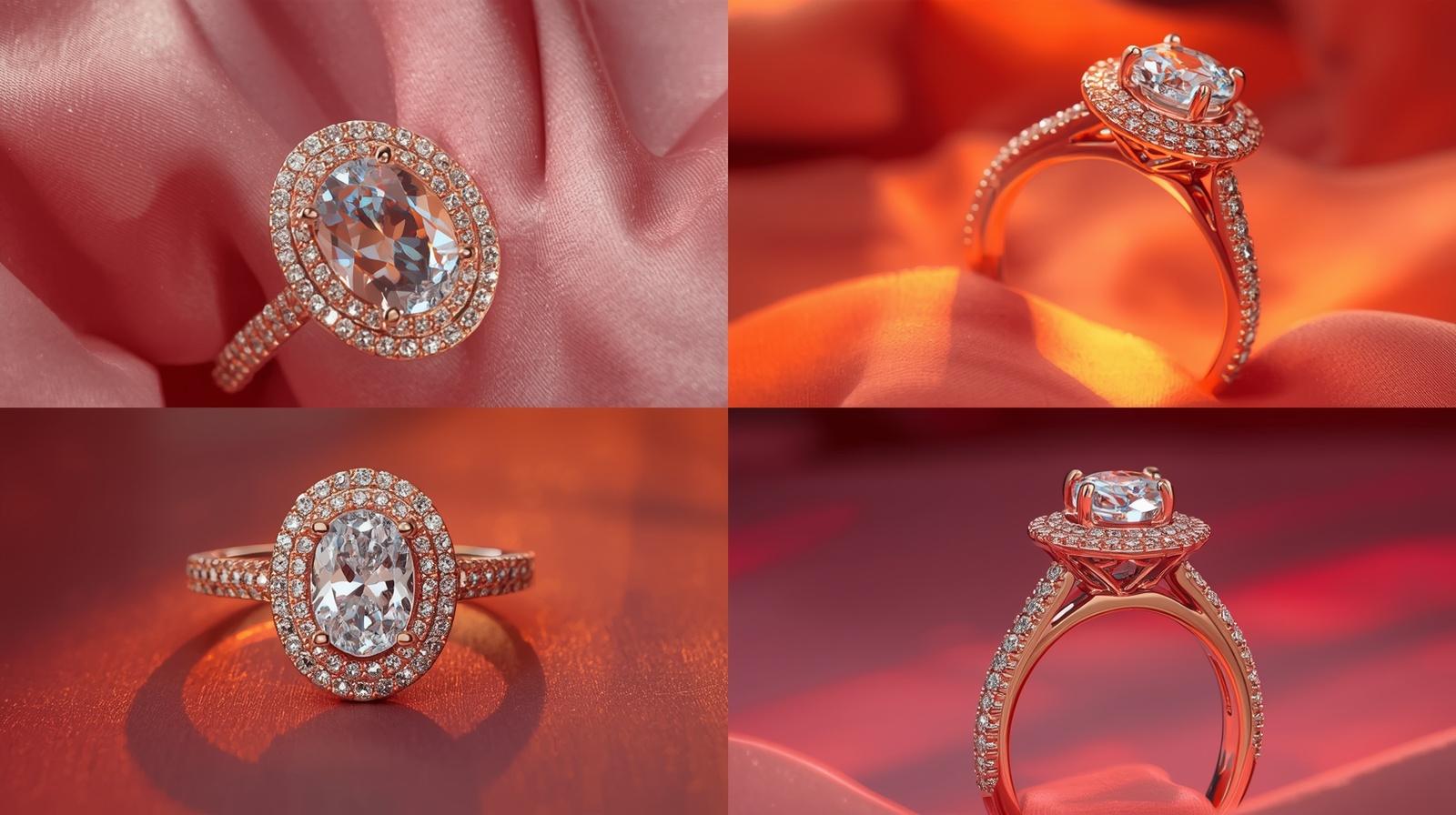 Elegant Halo Oval