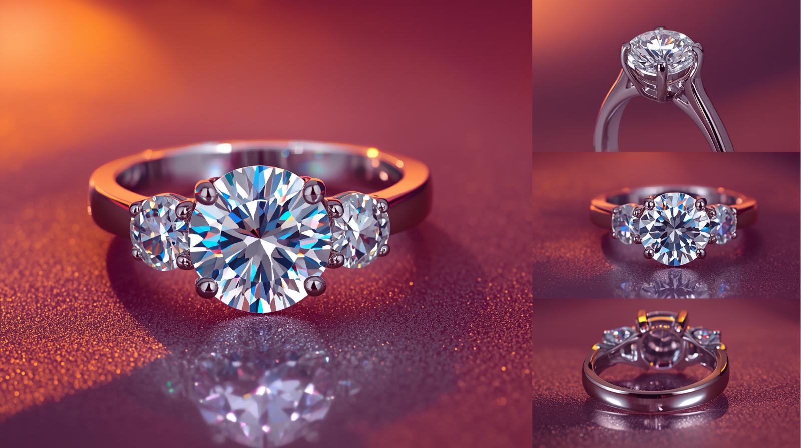 Elegant Three-Stone Round