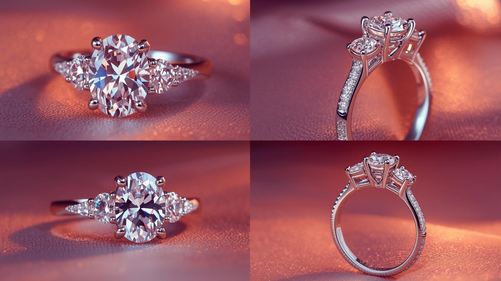 Elegant Three-Stone Oval
