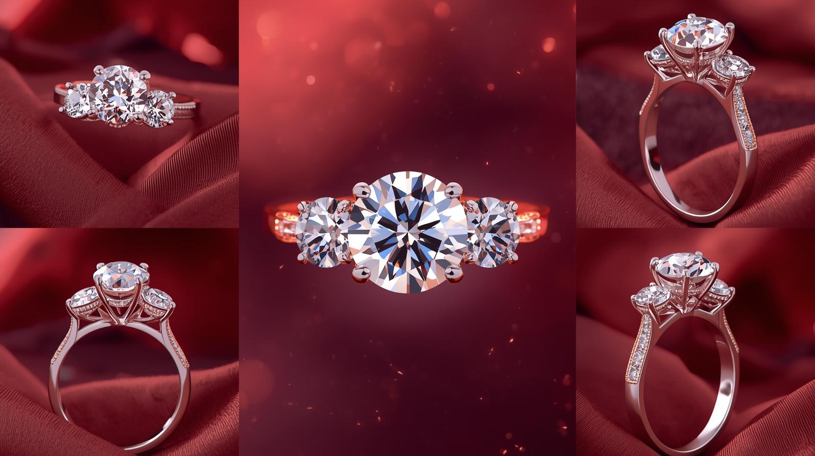 Elegant Three-Stone Round