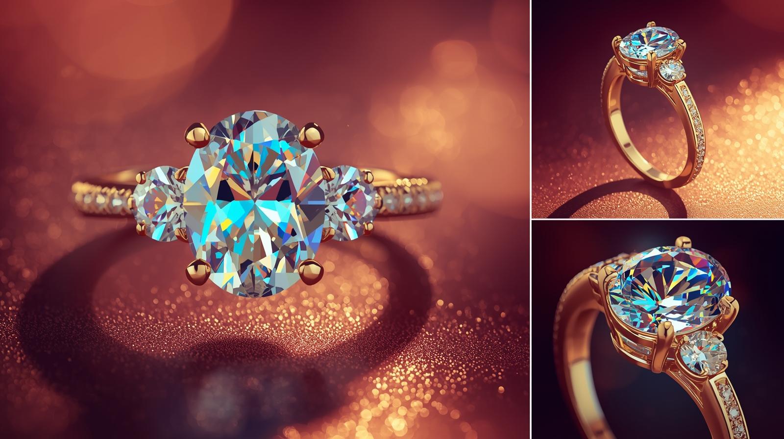 Elegant Three-Stone Oval