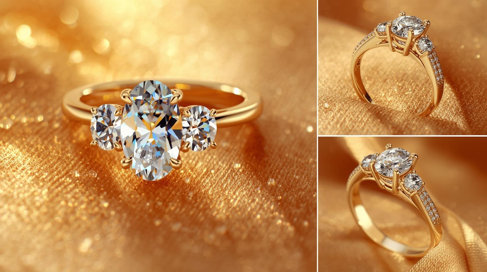 Refined Three-Stone Oval