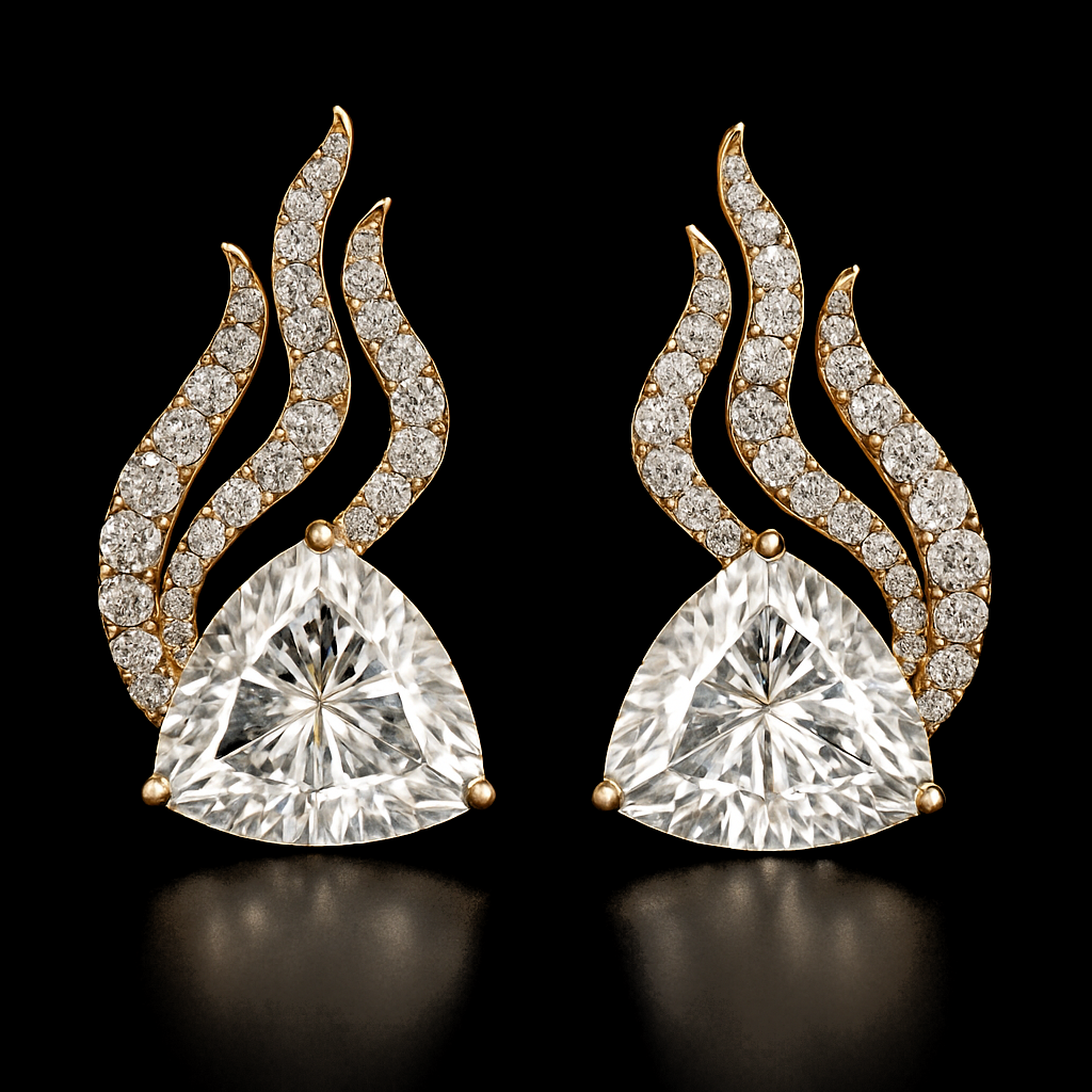 Flamme de Minuit — lab-grown diamond earring