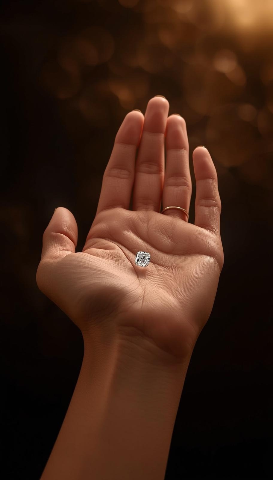 2N Diamonds — Exceptional lab-grown diamond held in palm