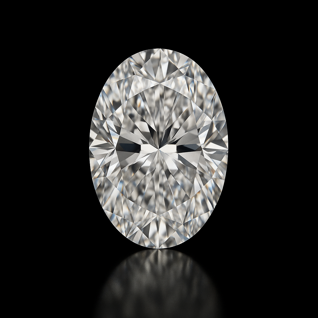Oval cut diamond