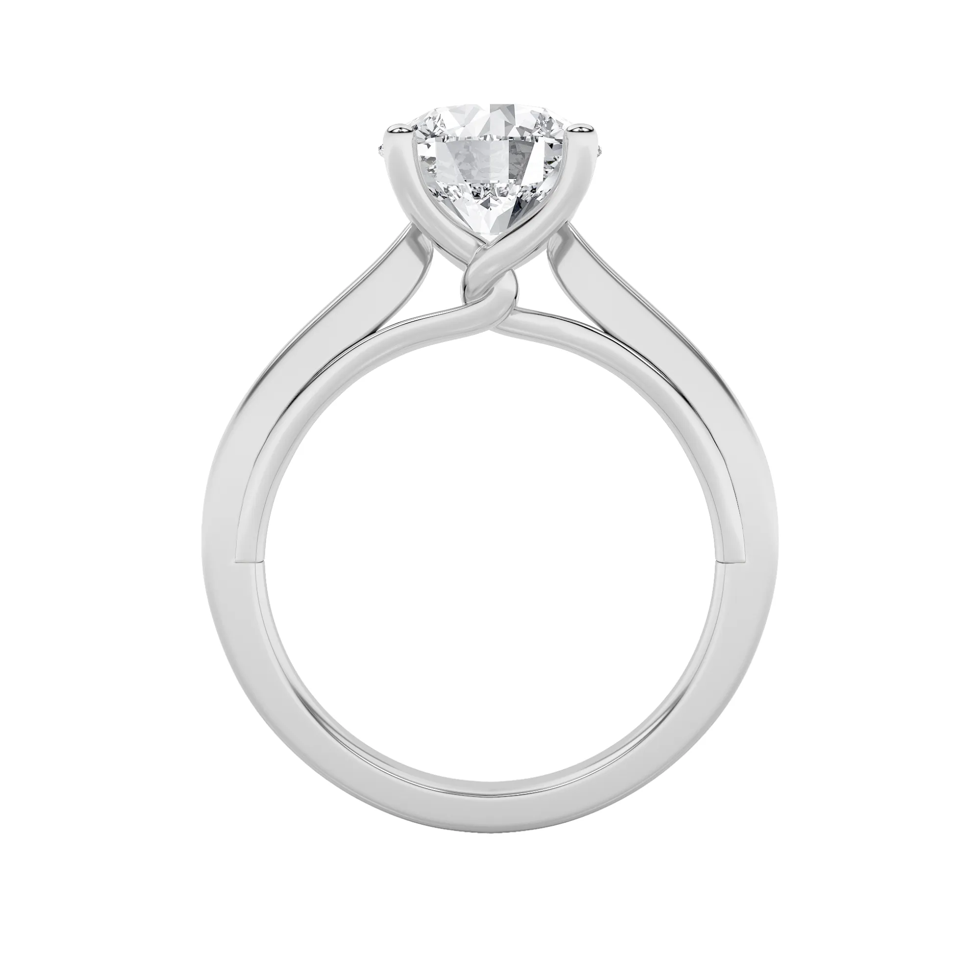 Orilla del Tiempo lab grown diamond ring, on-hand view