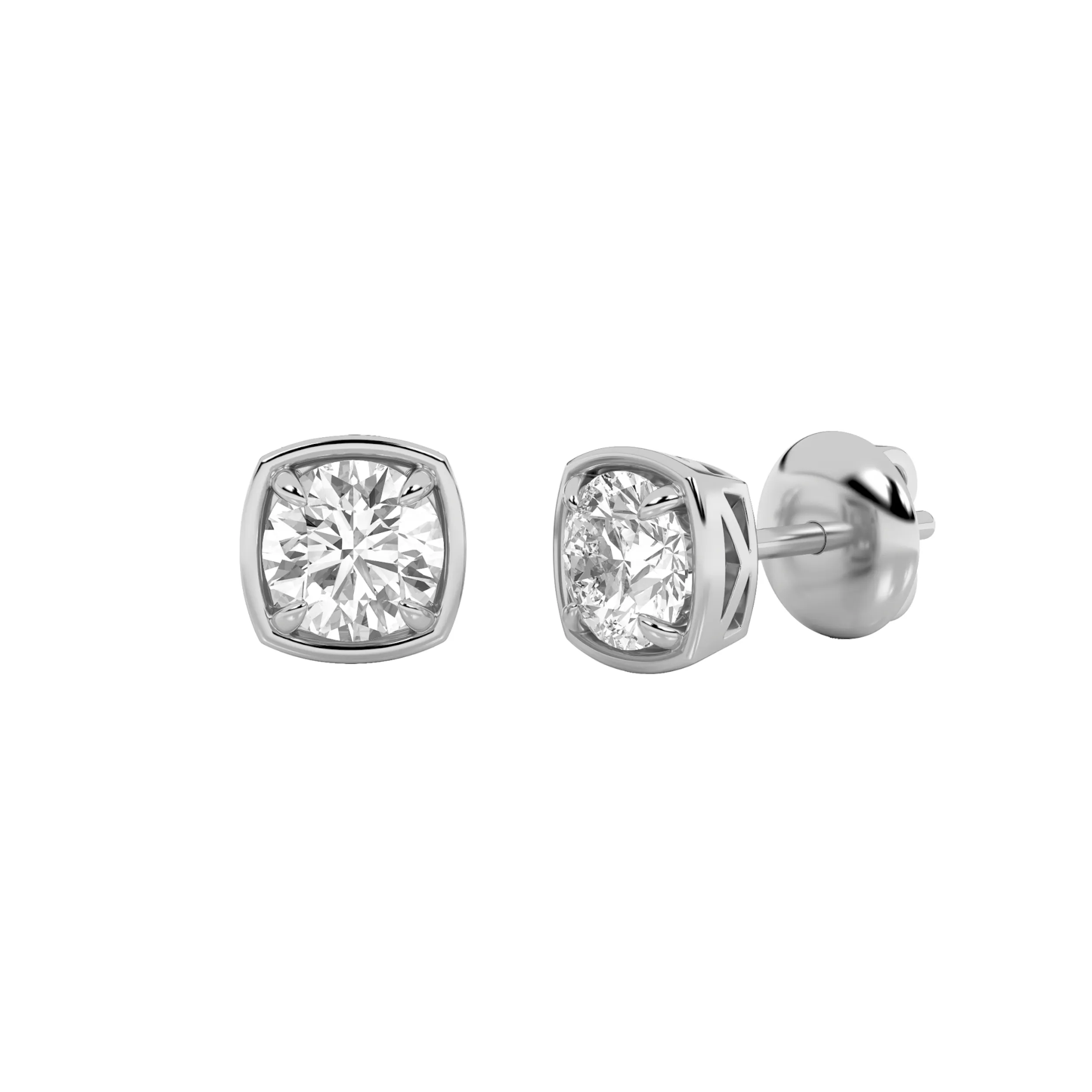Marea Viva lab grown diamond earrings, side profile