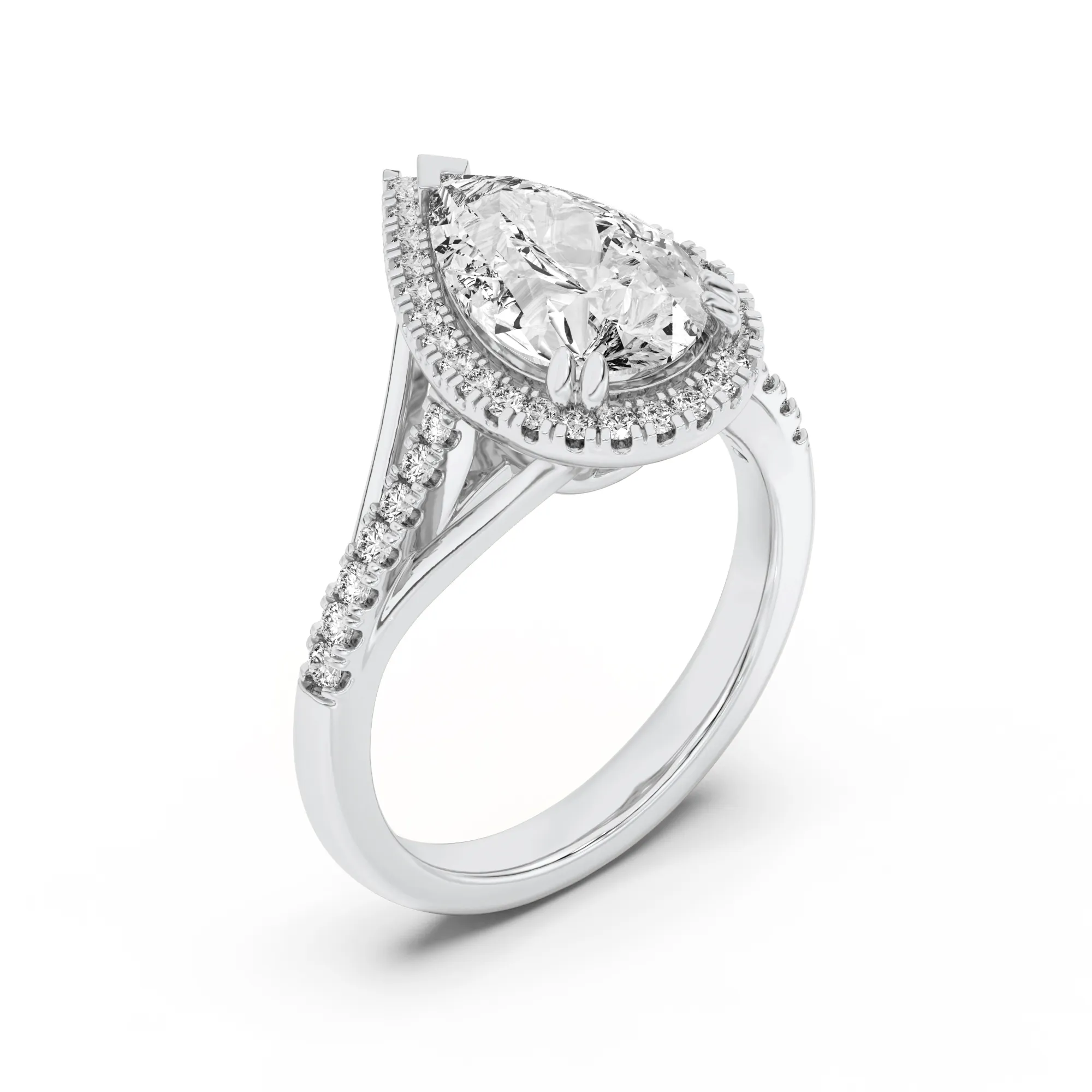 Secreto Cierto lab grown diamond ring, side profile
