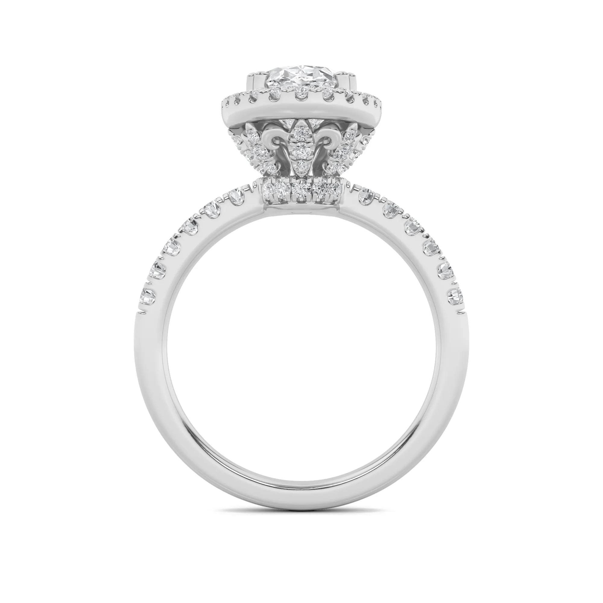 Serenata Primera lab grown diamond ring, on-hand view