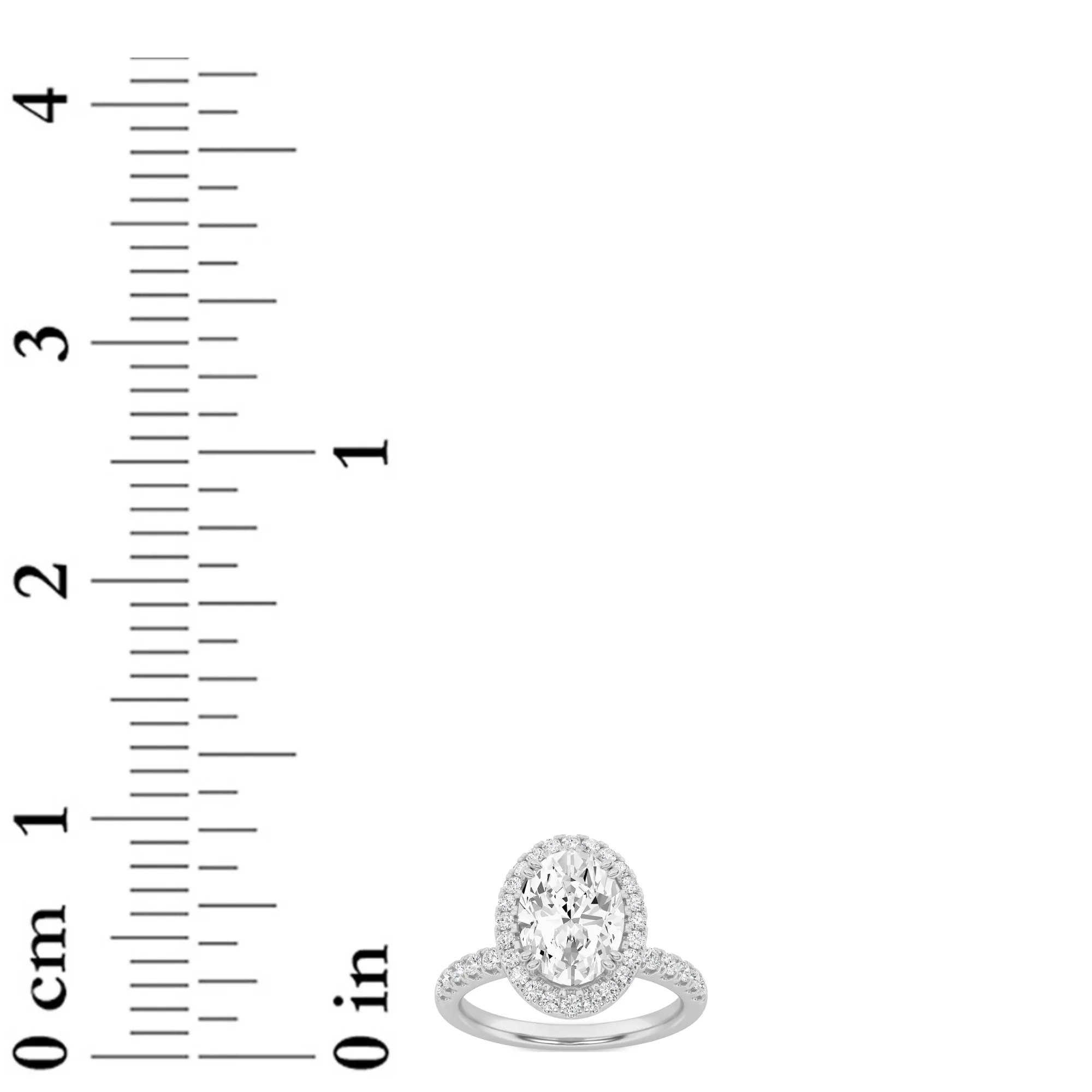 Serenata Primera lab grown diamond ring, detail of the oval diamond