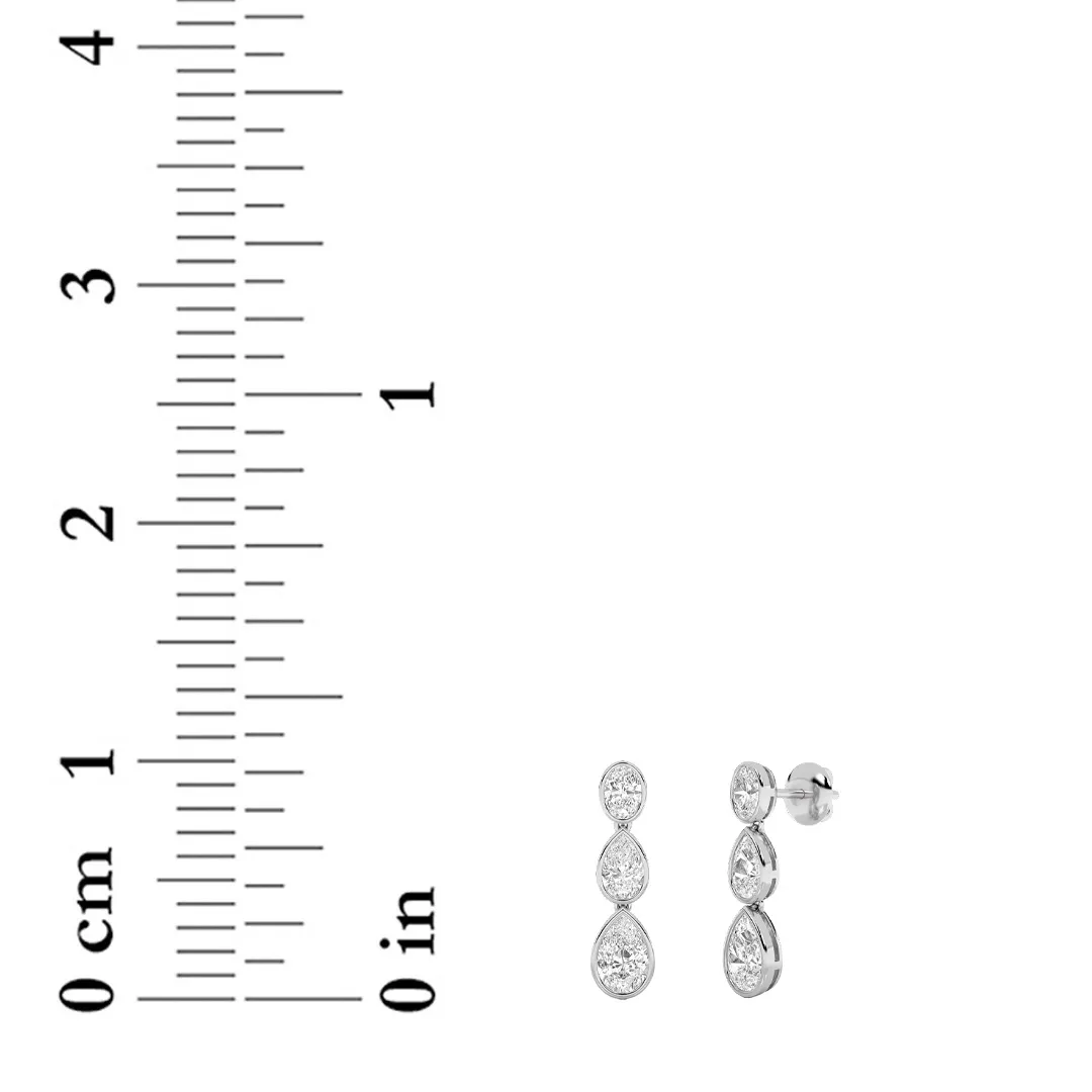 Viento de Rocío lab grown diamond earrings, side profile