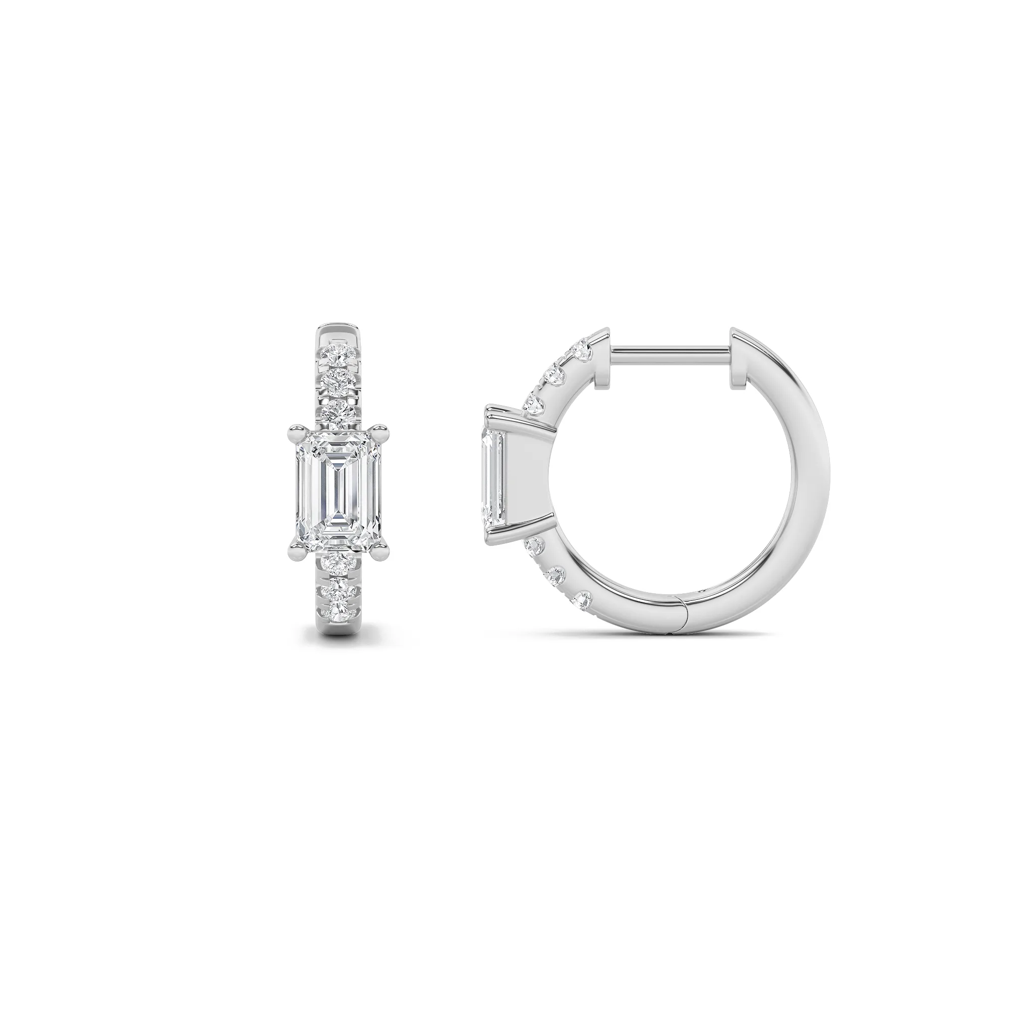 Ternura del Otoño lab grown diamond earrings, side profile