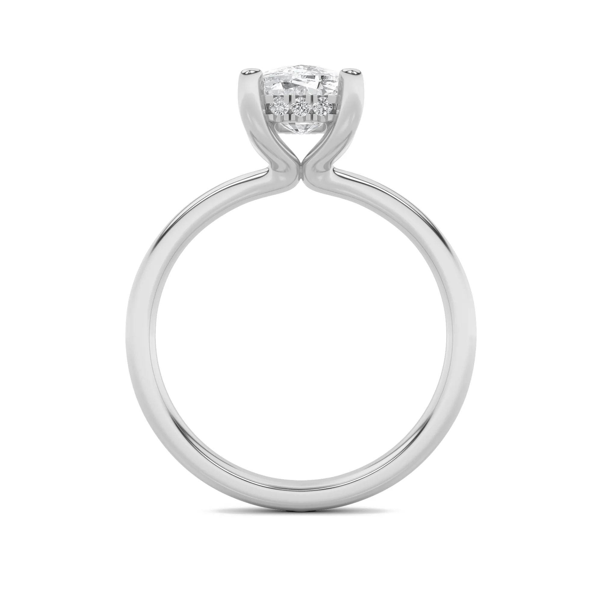 Fuego Sagrado lab grown diamond ring, on-hand view