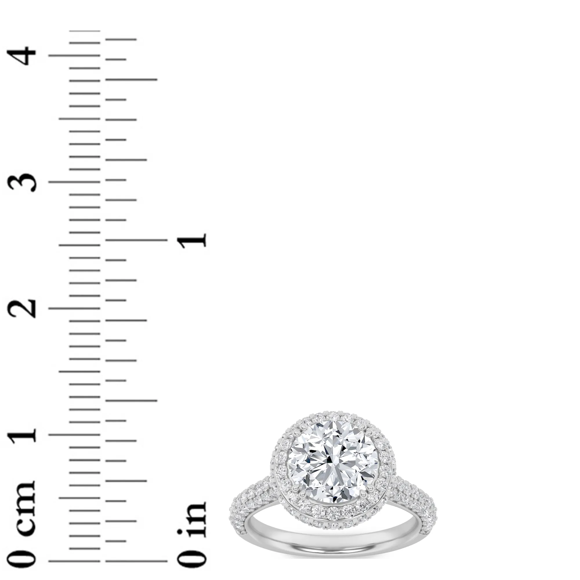 Refugio de Viento lab grown diamond ring, detail of the round diamond