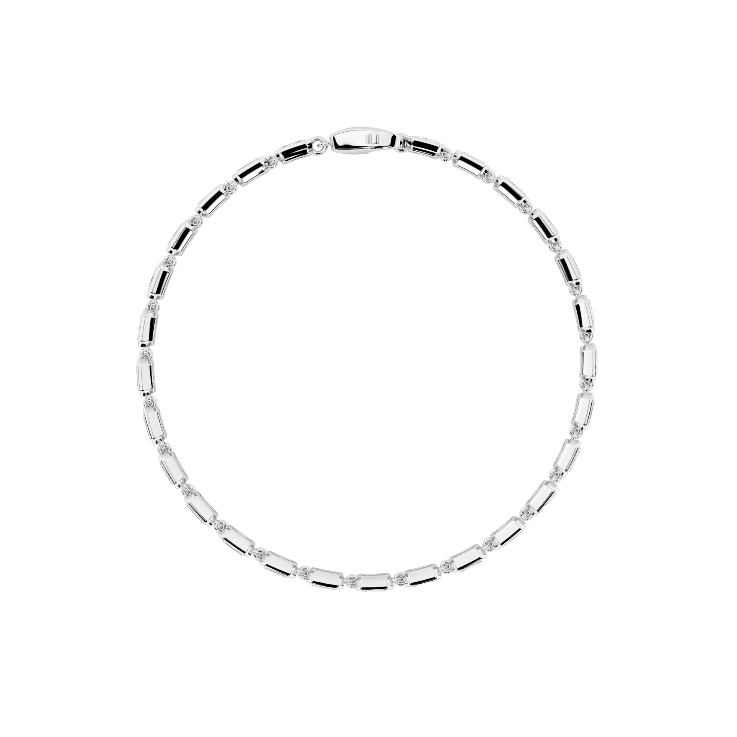 Piedra de Sombra lab grown diamond bracelet, detail of the emerald diamond