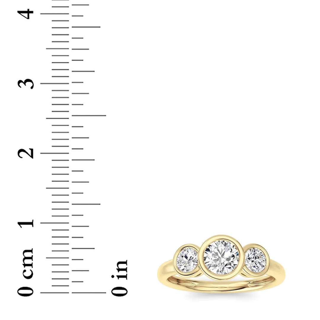 Anhelo Velado lab grown diamond ring, detail of the round diamond
