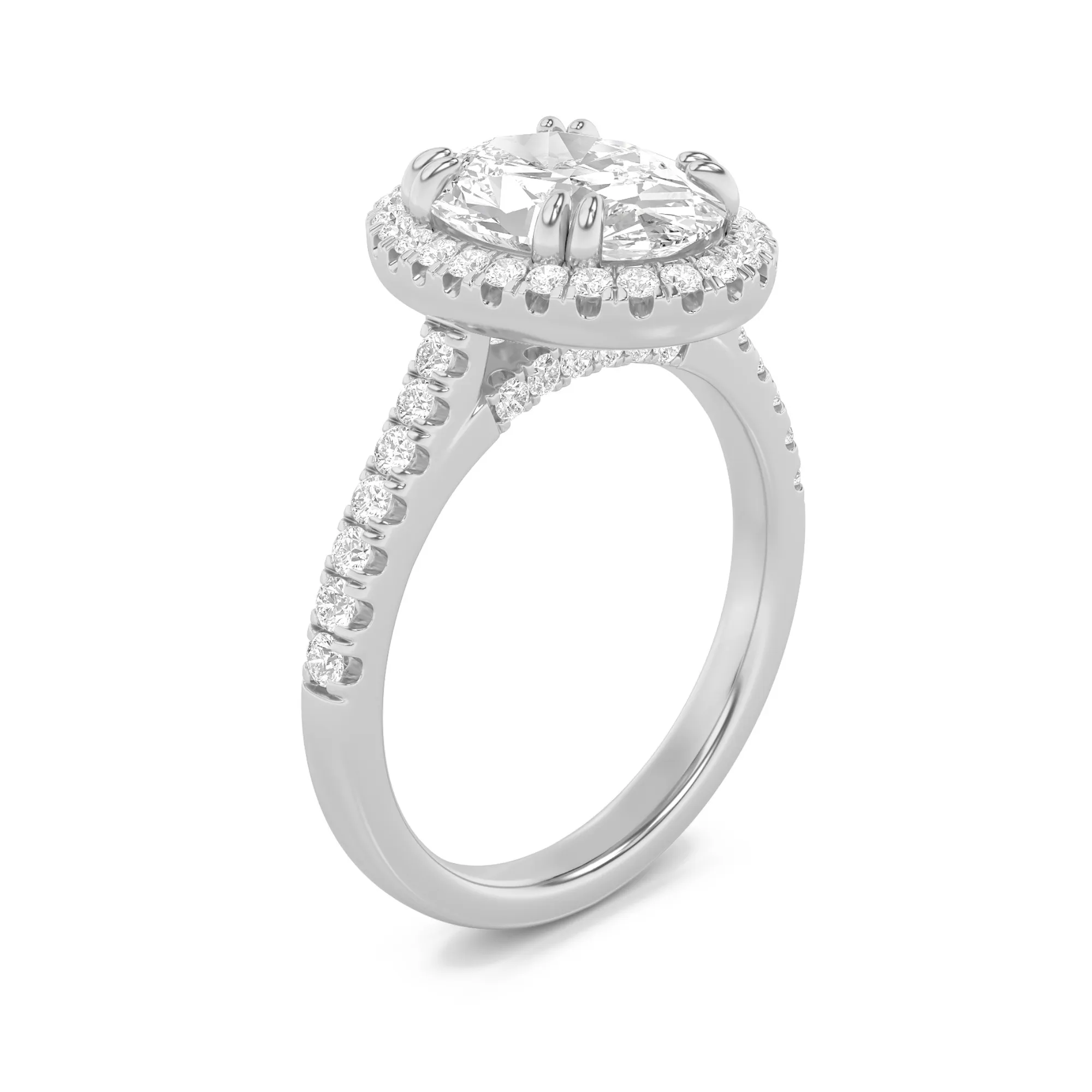 Brisa de Bruma lab grown diamond ring, side profile