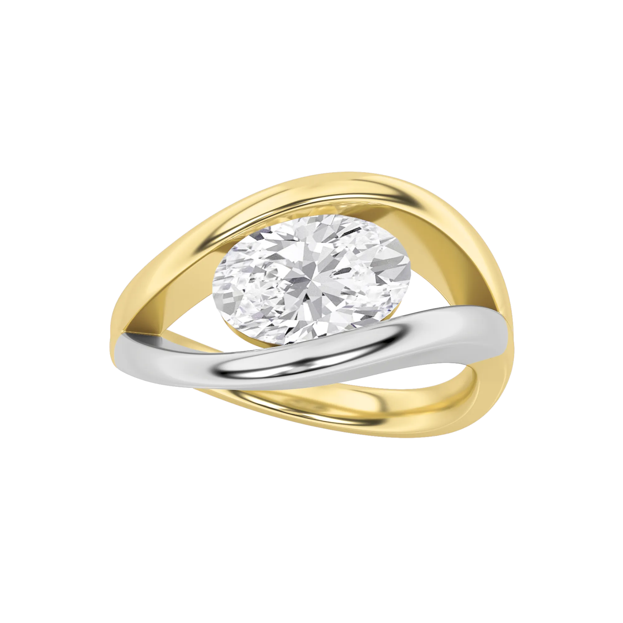 Bruma Nocturna lab grown diamond ring, side profile