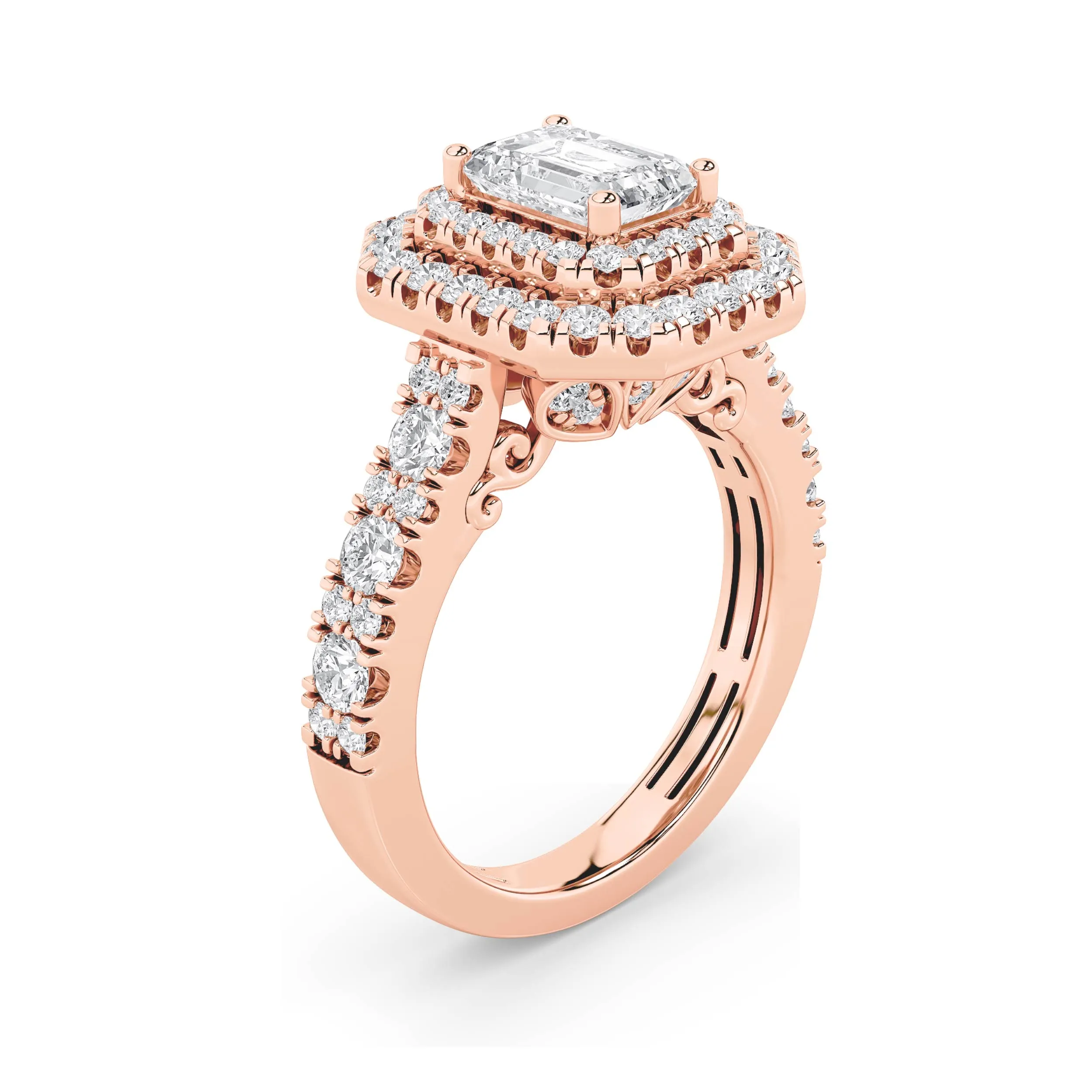 Sombra de Marea lab grown diamond ring, side profile