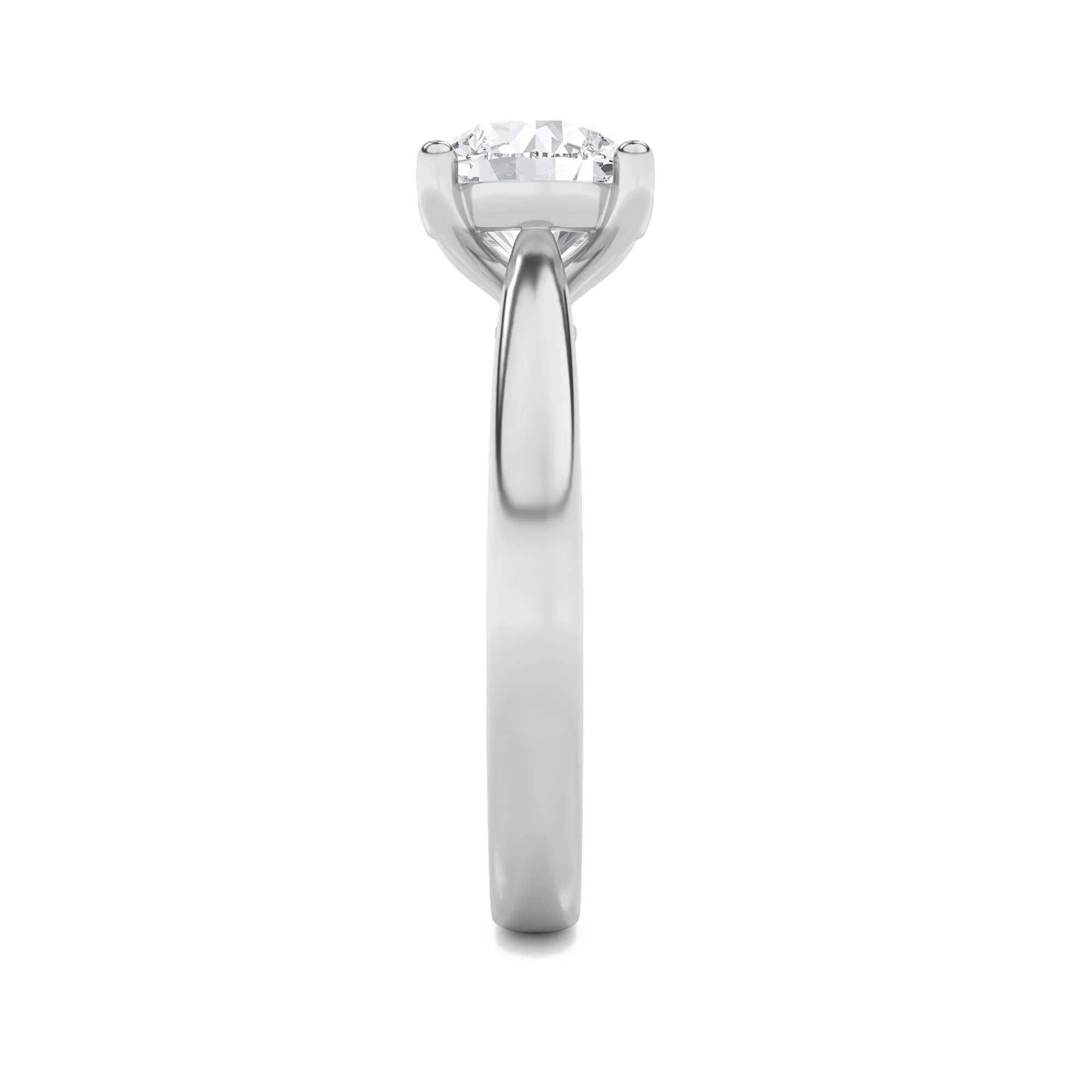 Contorno Eterno lab grown diamond ring, detail of the round diamond
