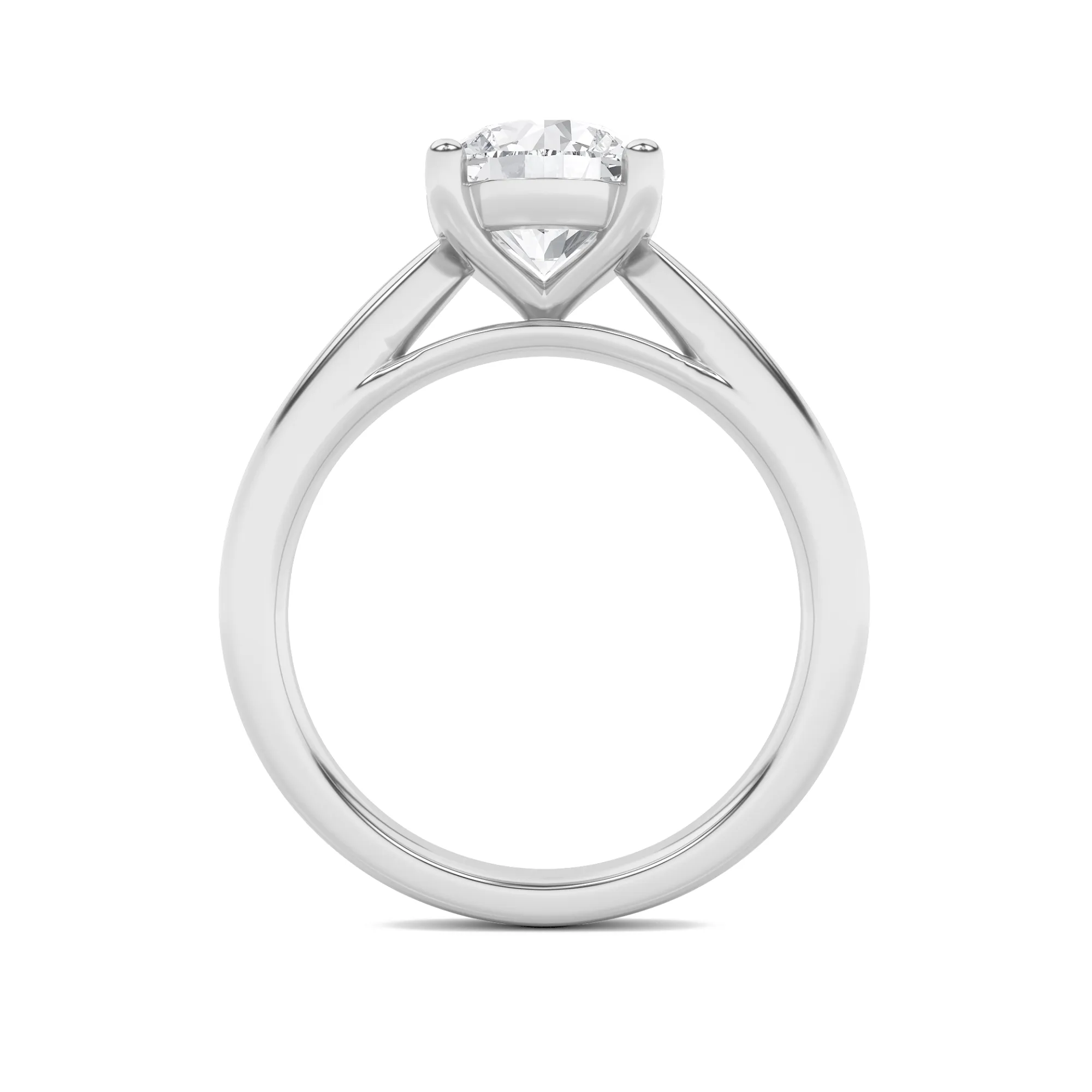 Contorno Eterno lab grown diamond ring, on-hand view