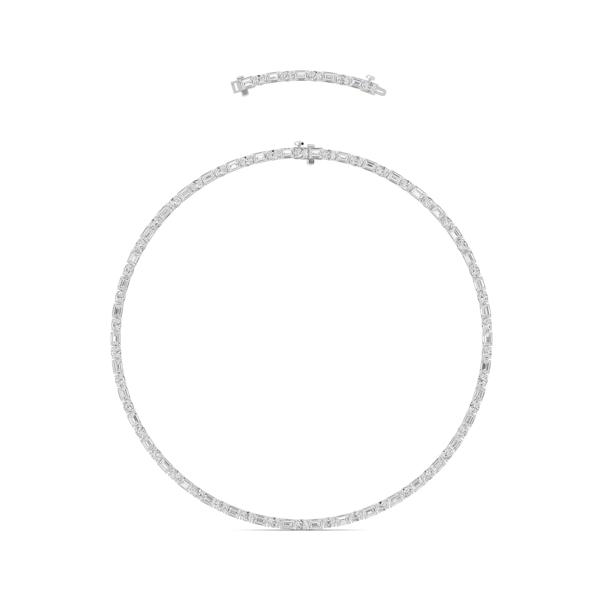 Deseo Raro lab grown diamond necklace, side profile