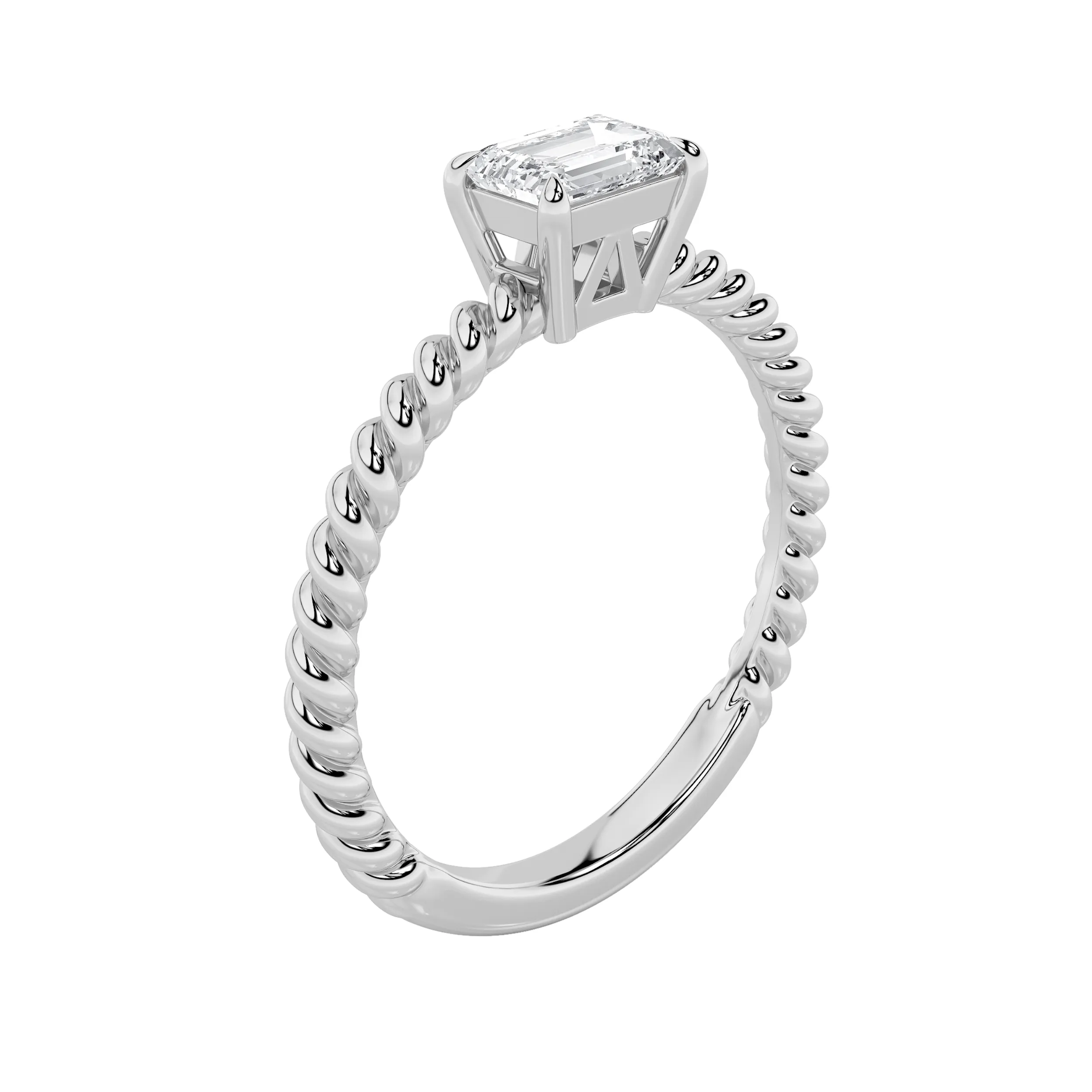 Contorno Luminoso lab grown diamond ring, side profile