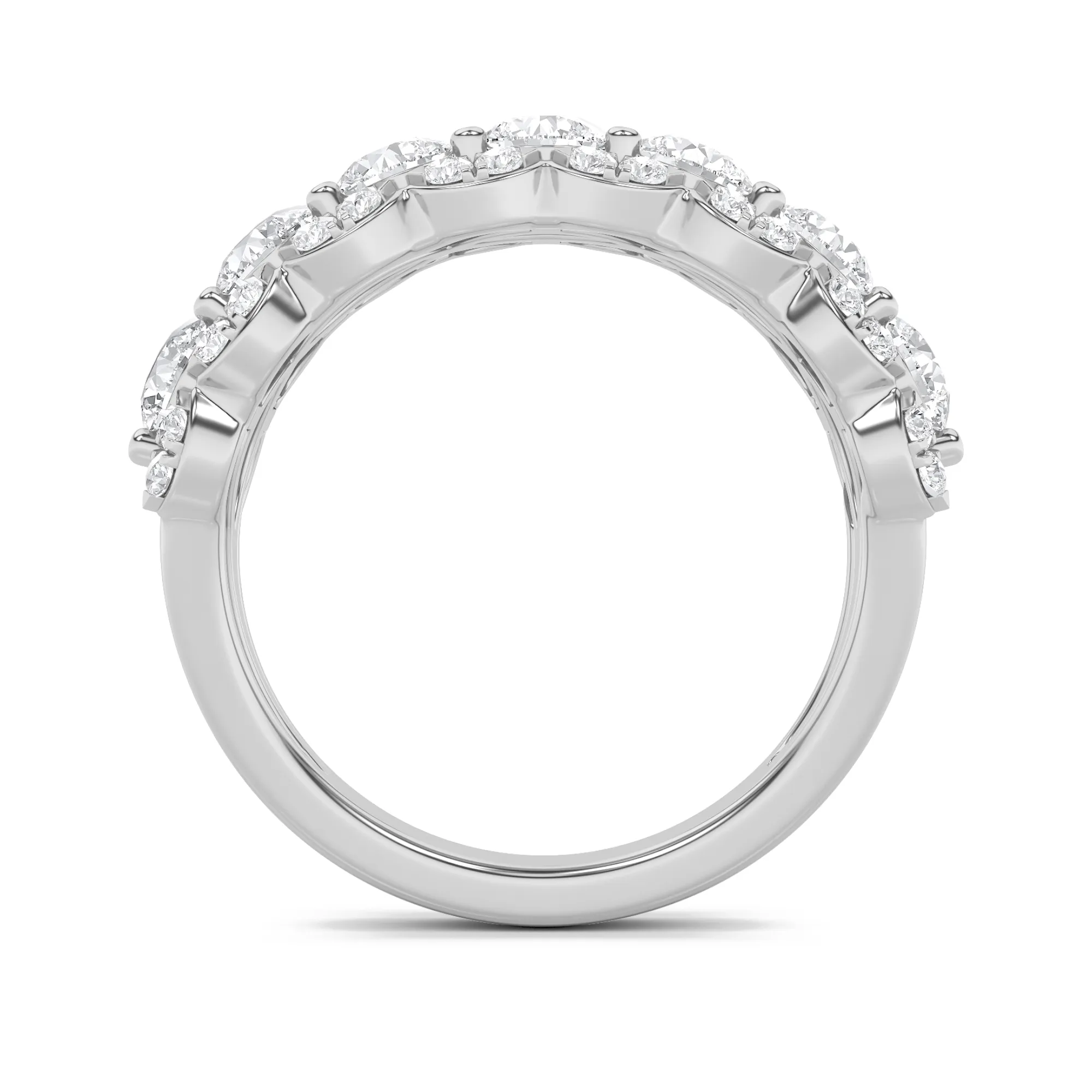 Cifra de Bruma lab grown diamond ring, on-hand view