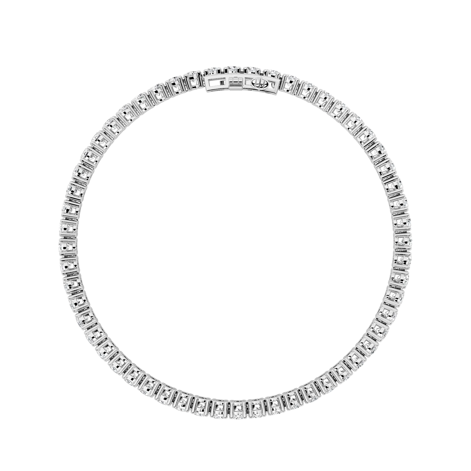 Lucero de Cielo lab grown diamond bracelet, detail of the round diamond