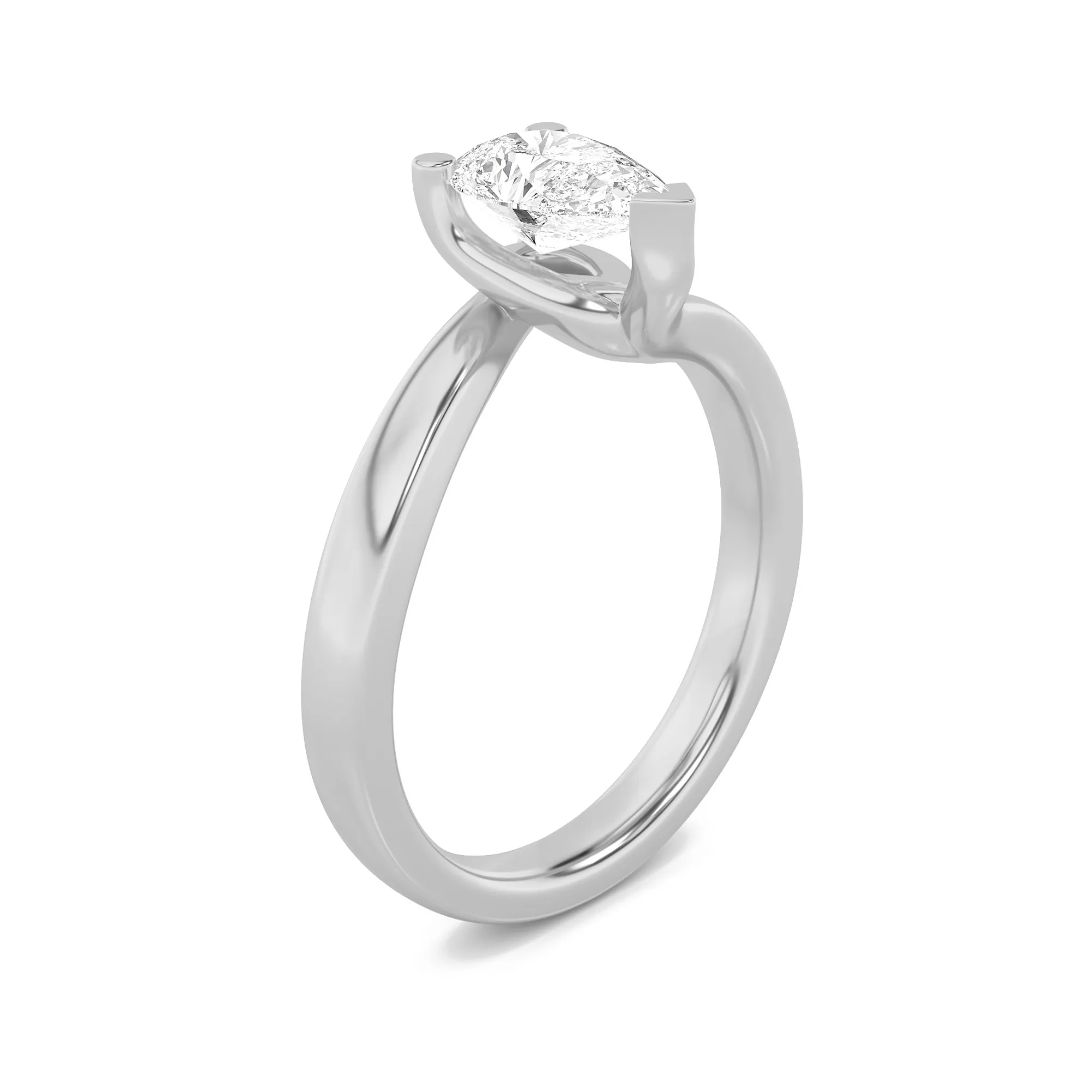 Quimera Dorada lab grown diamond ring, side profile