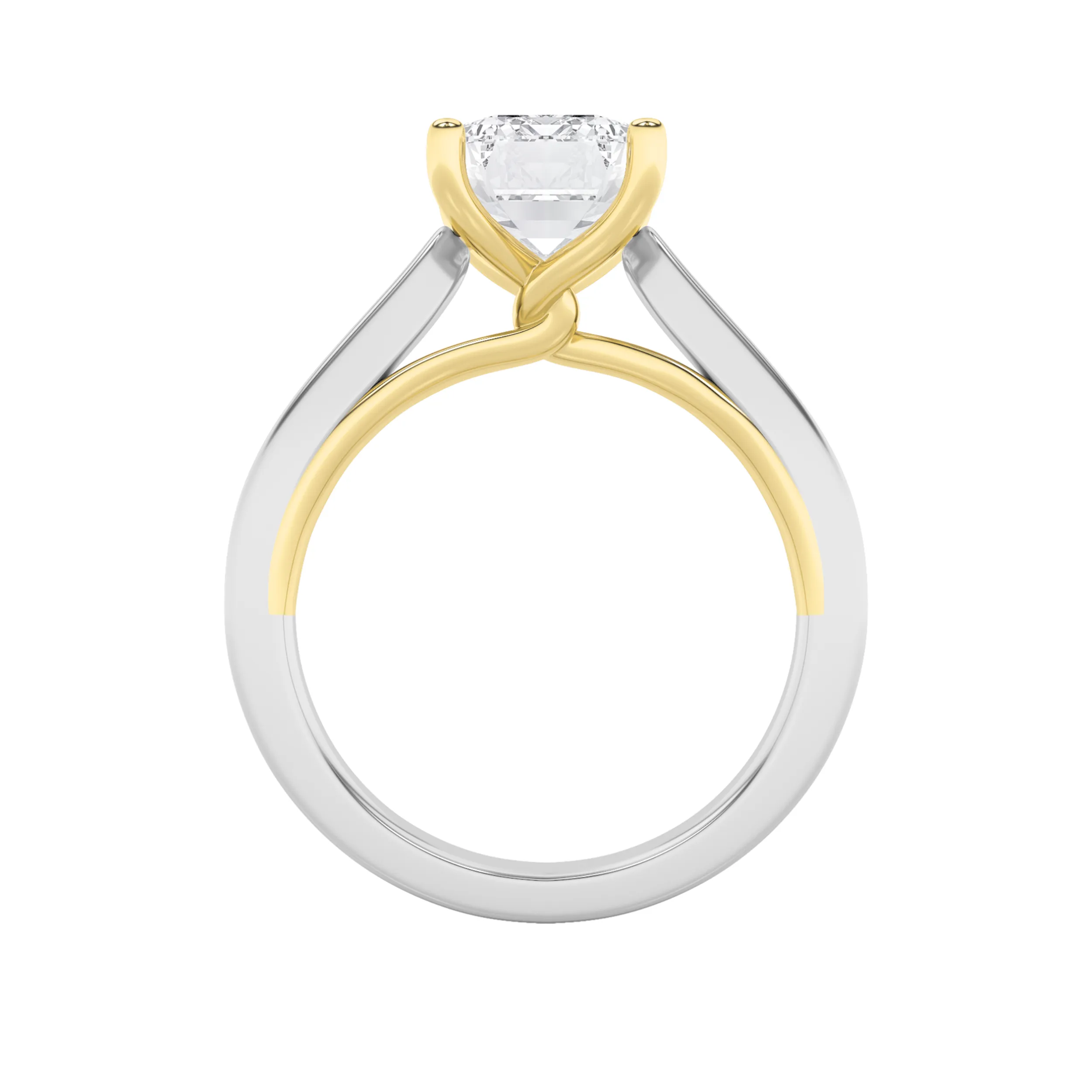 Llama de Miel lab grown diamond ring, detail of the emerald diamond