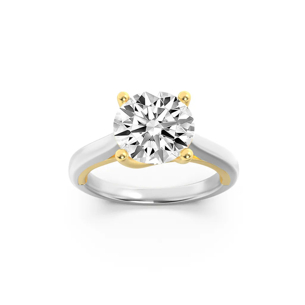 Alma Templada lab grown diamond ring, side profile