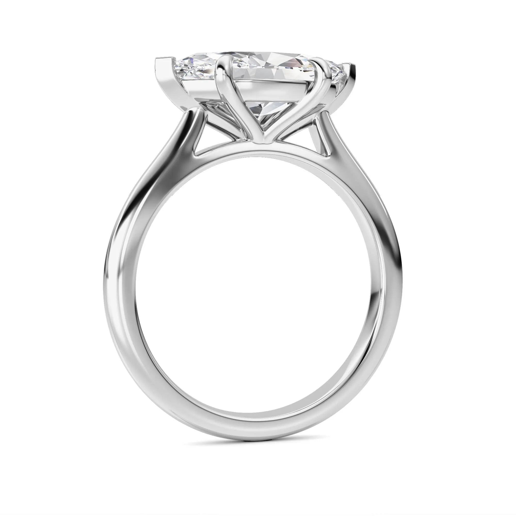 Ternura Primera lab grown diamond ring, detail of the marquise diamond