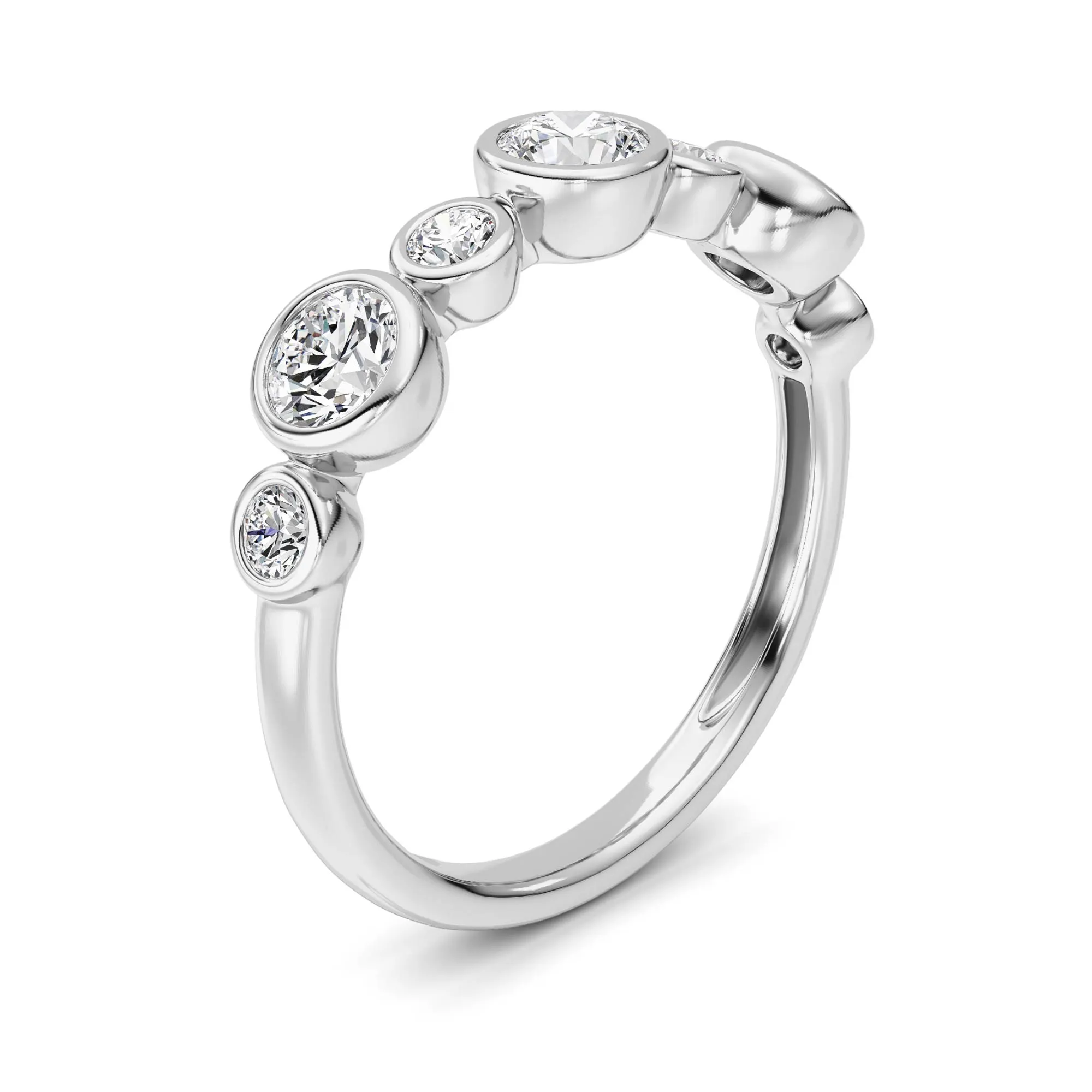 Sueño Velado lab grown diamond ring, side profile