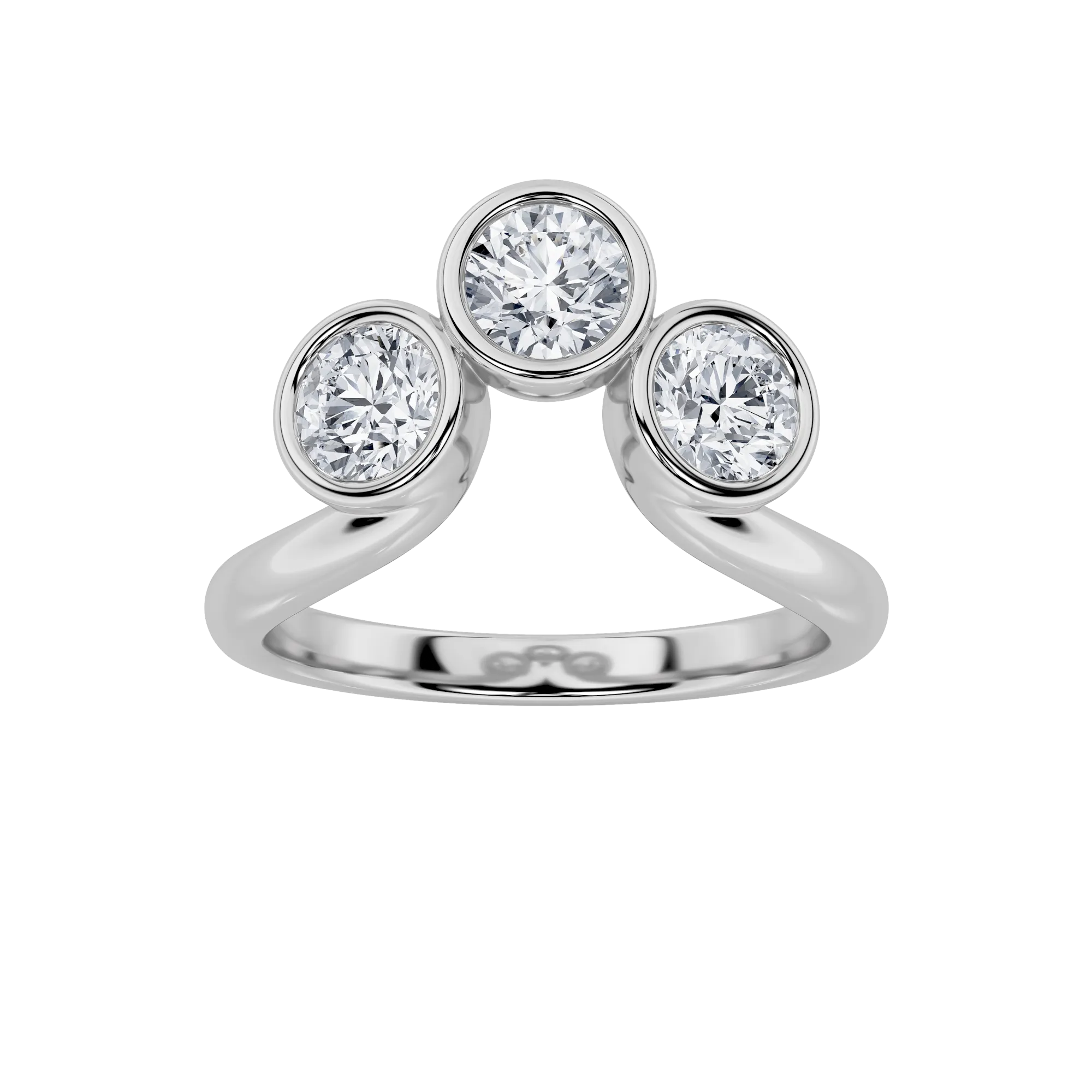 Lluvia de Gracia lab grown diamond ring, side profile