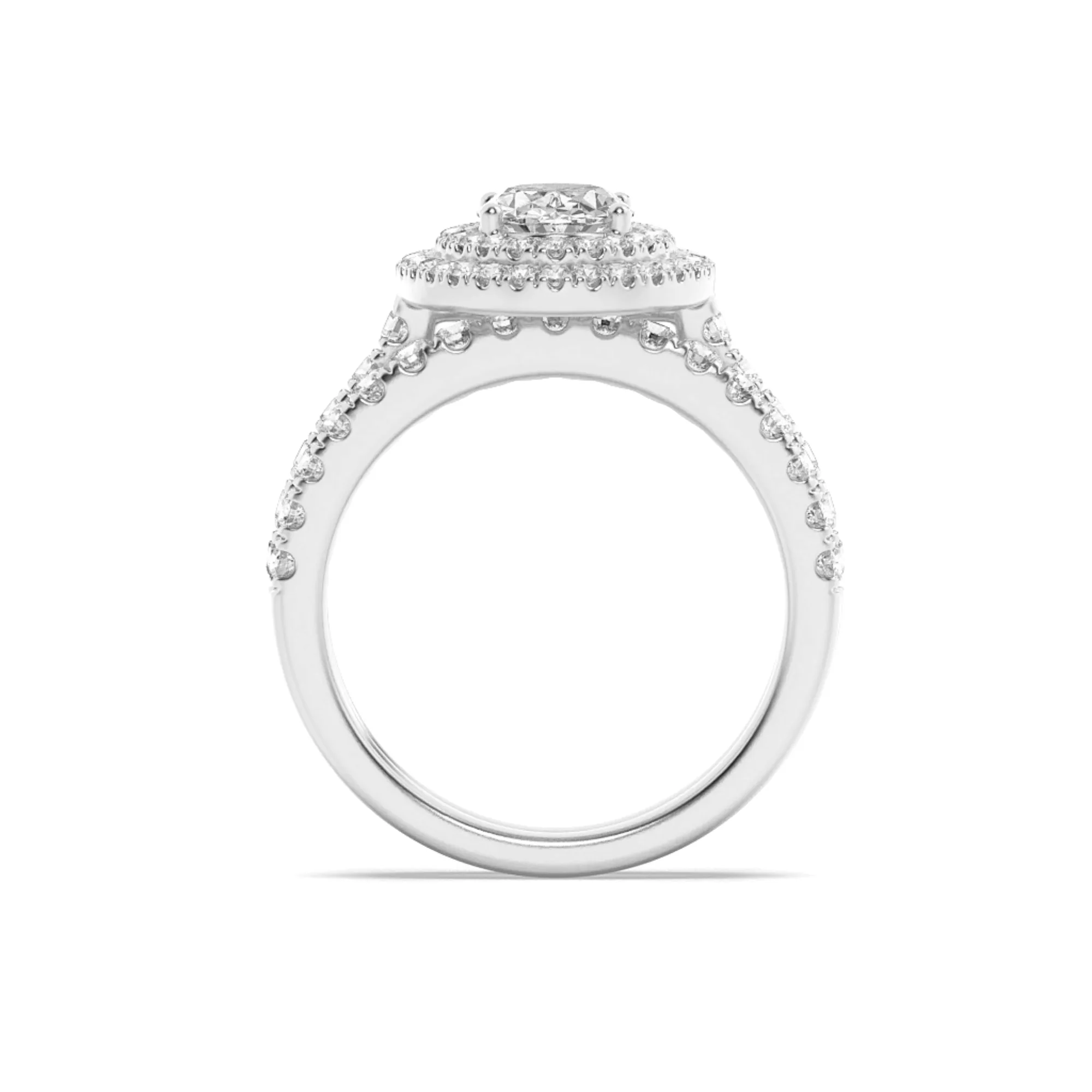 Danza de Piedra lab grown diamond ring, on-hand view