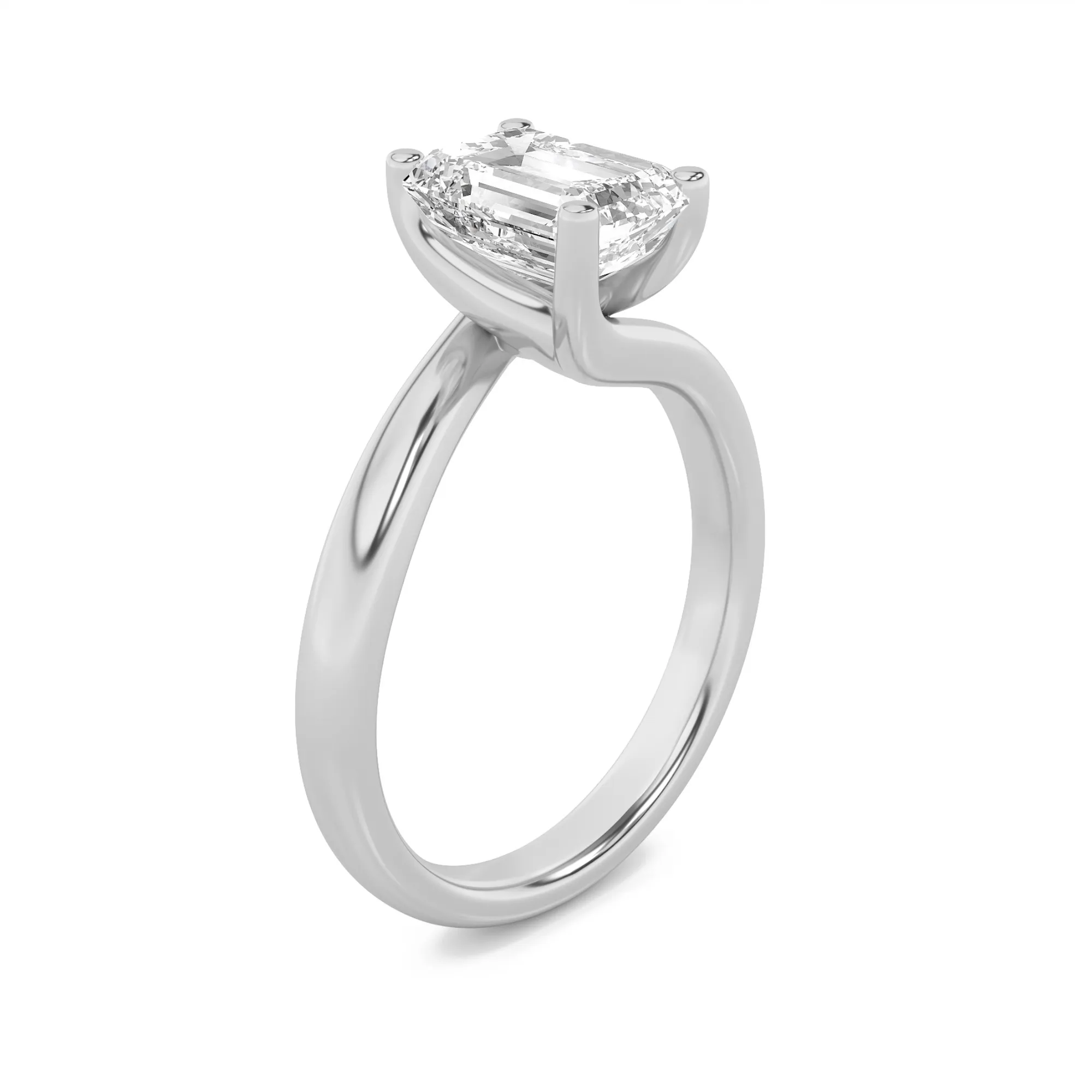 Huella de Seda lab grown diamond ring, side profile